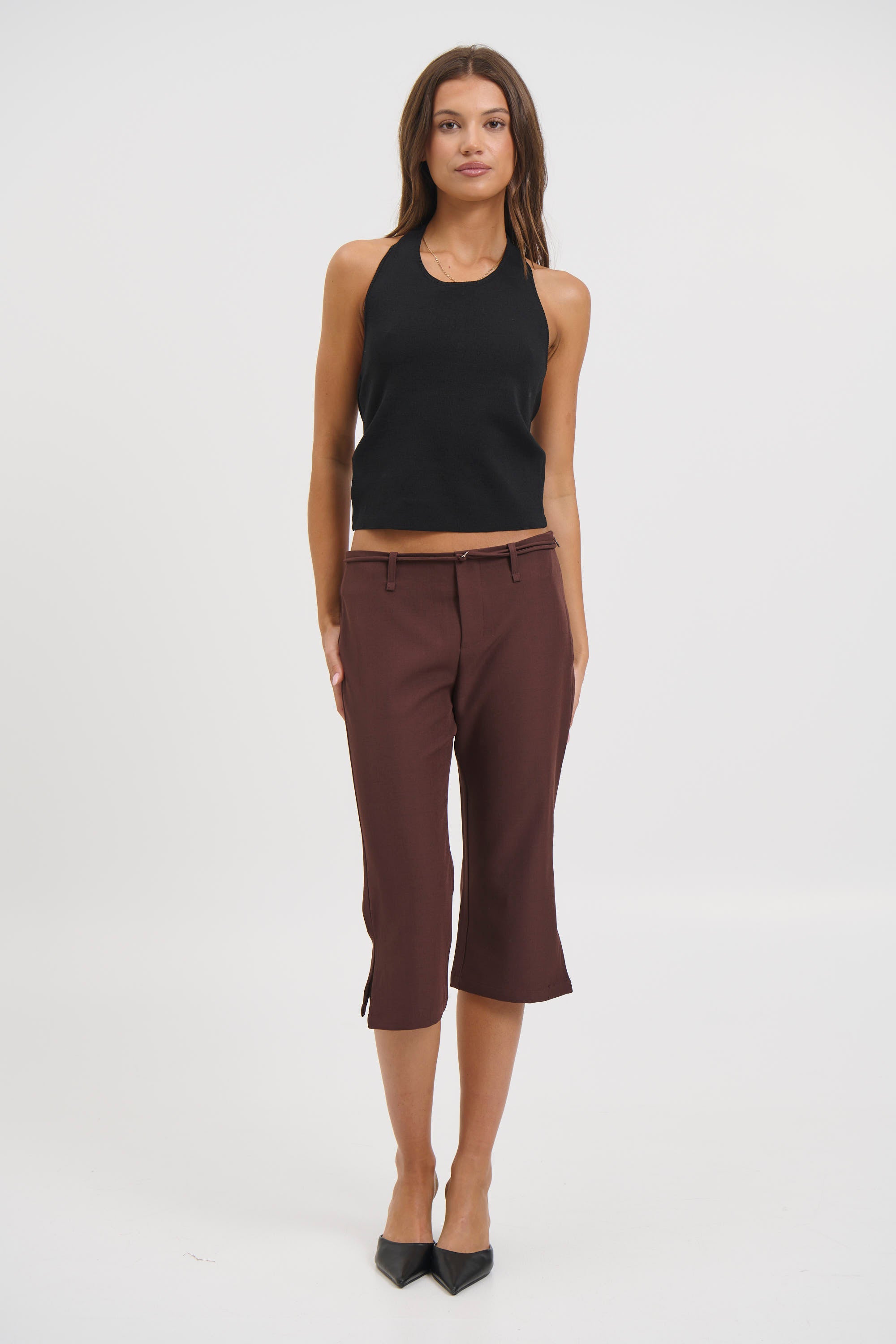 Opal Halter Top Black