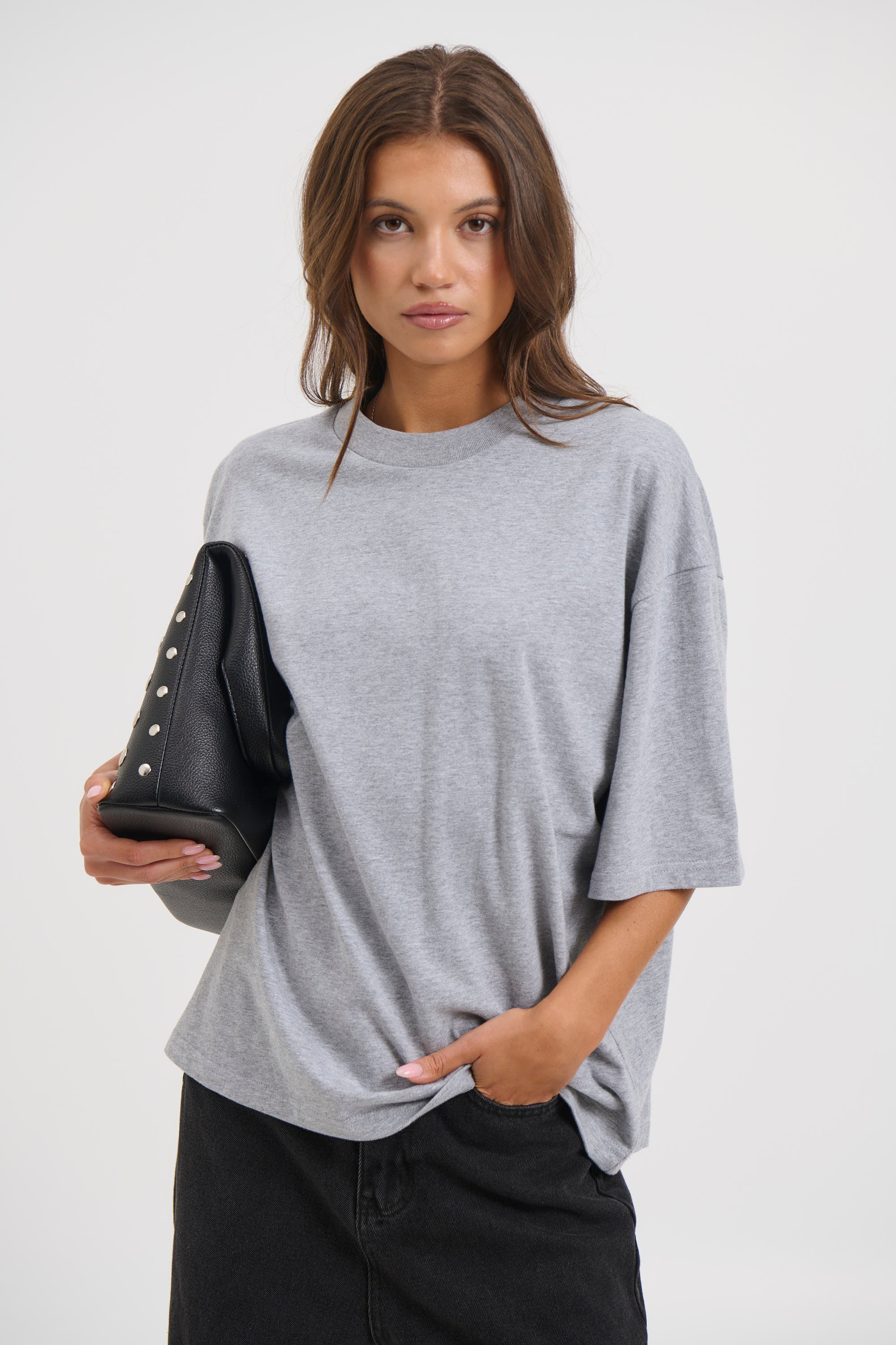 Unisex Emmett Box Tee Grey