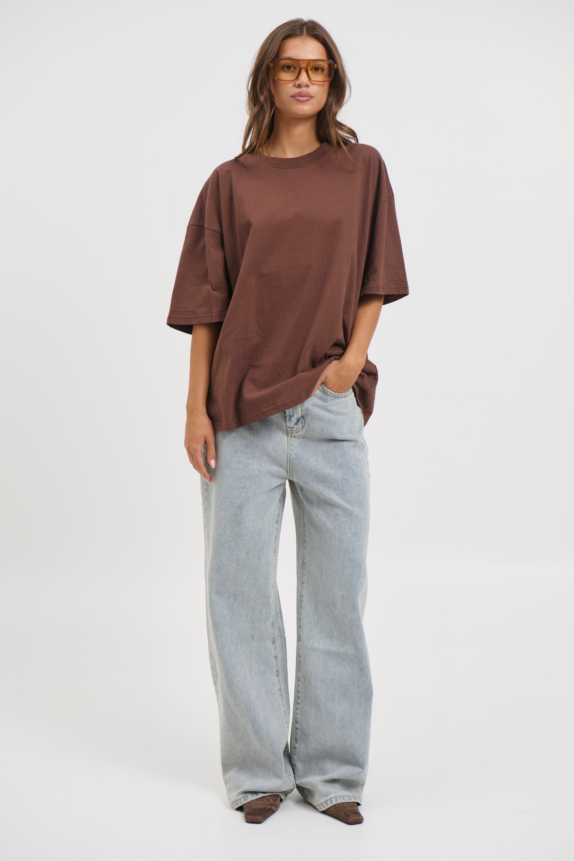 Unisex Midweight Signature Tee Dark Brown