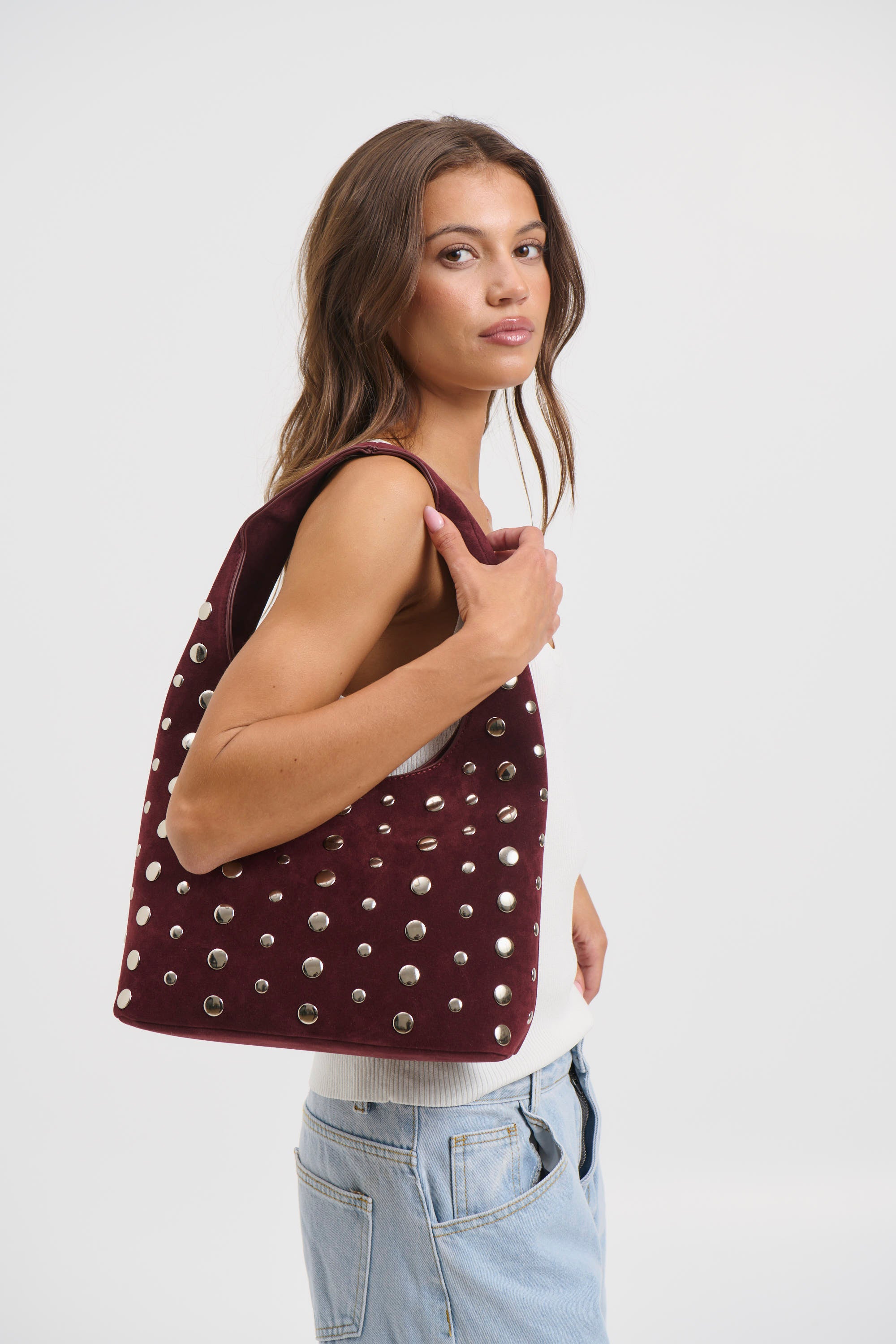 Jenni Bag Merlot Suede