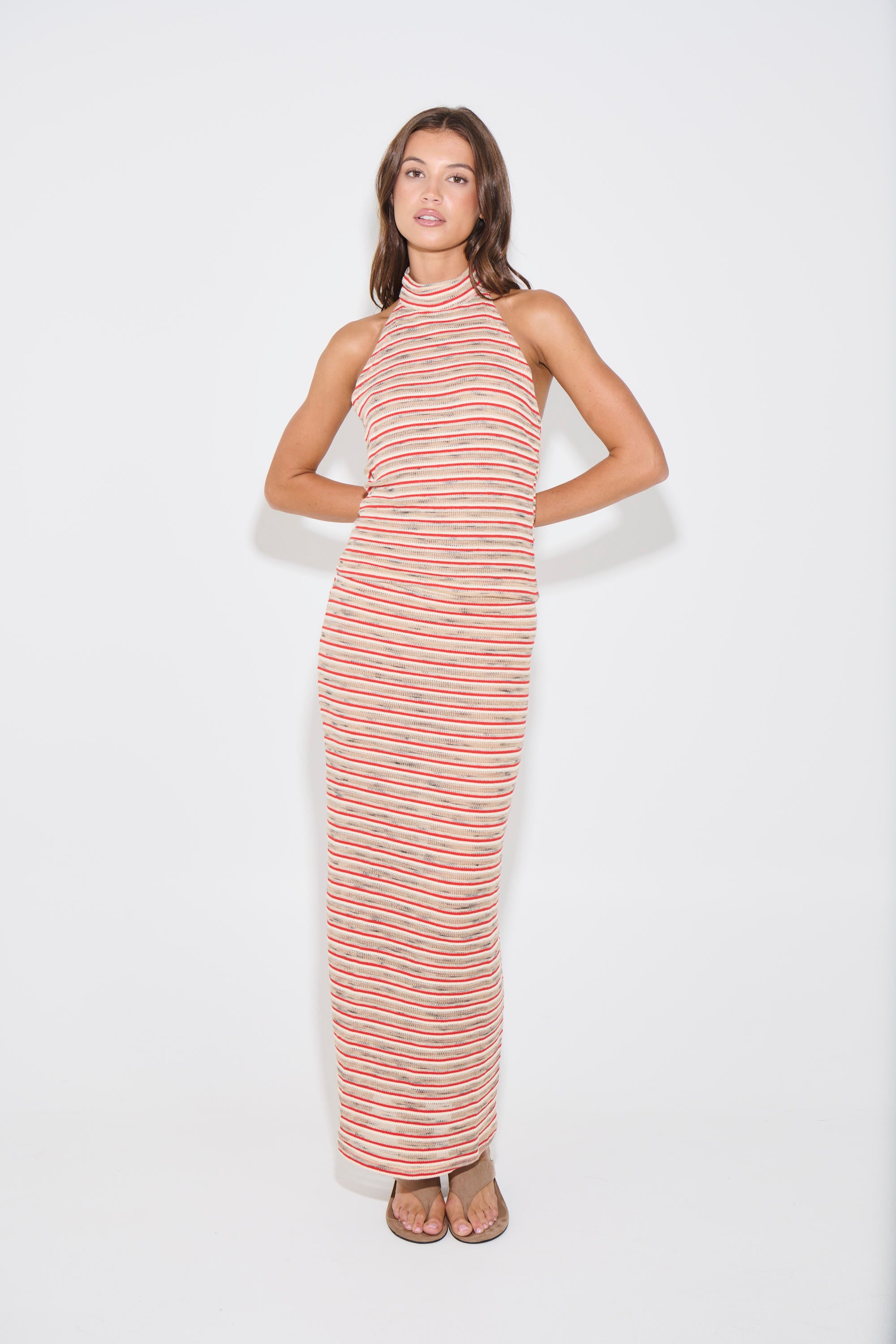 Jordy Maxi Skirt Orange Stripe