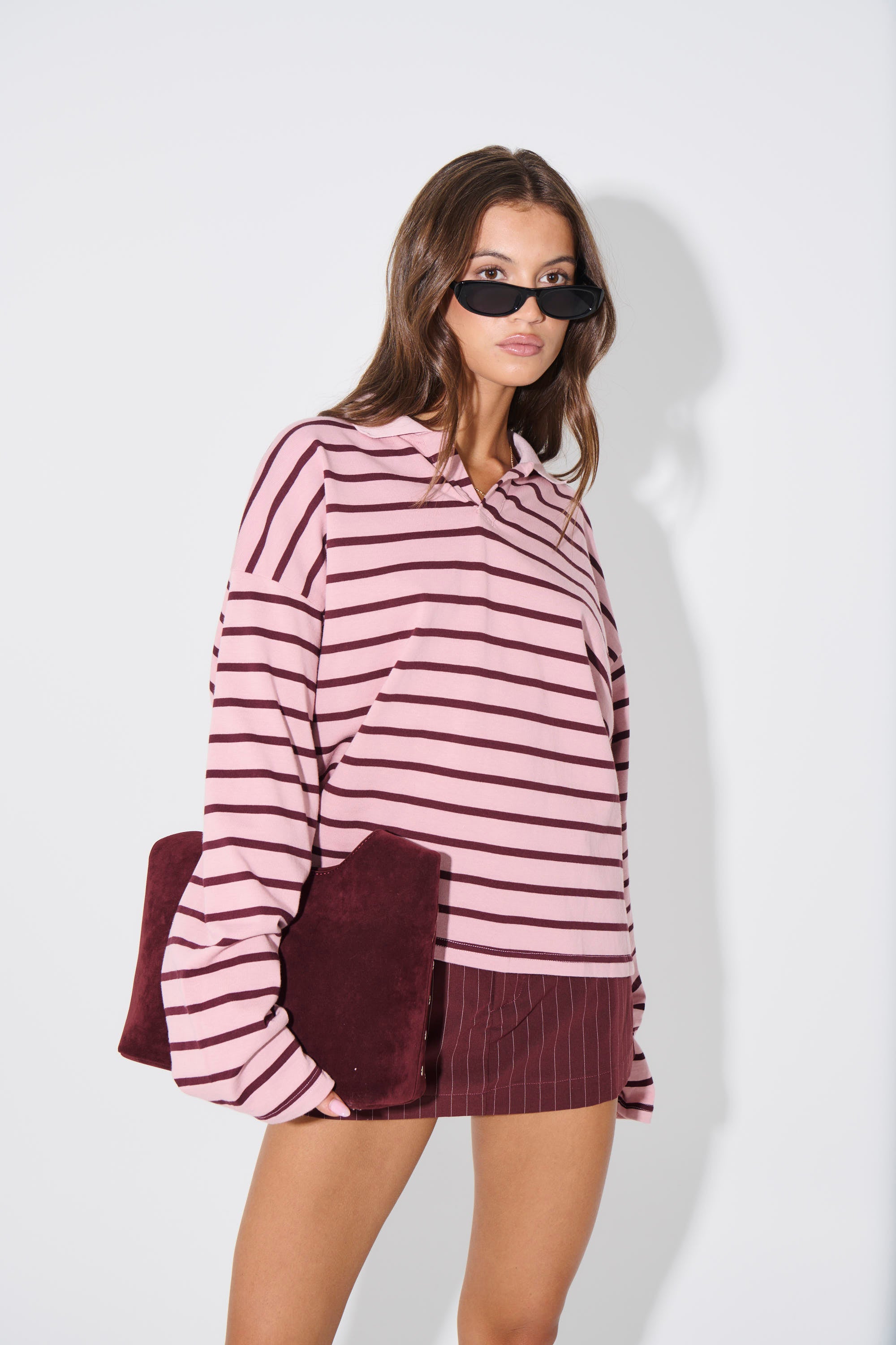Rebels Jersey Burgundy Blush Stripe