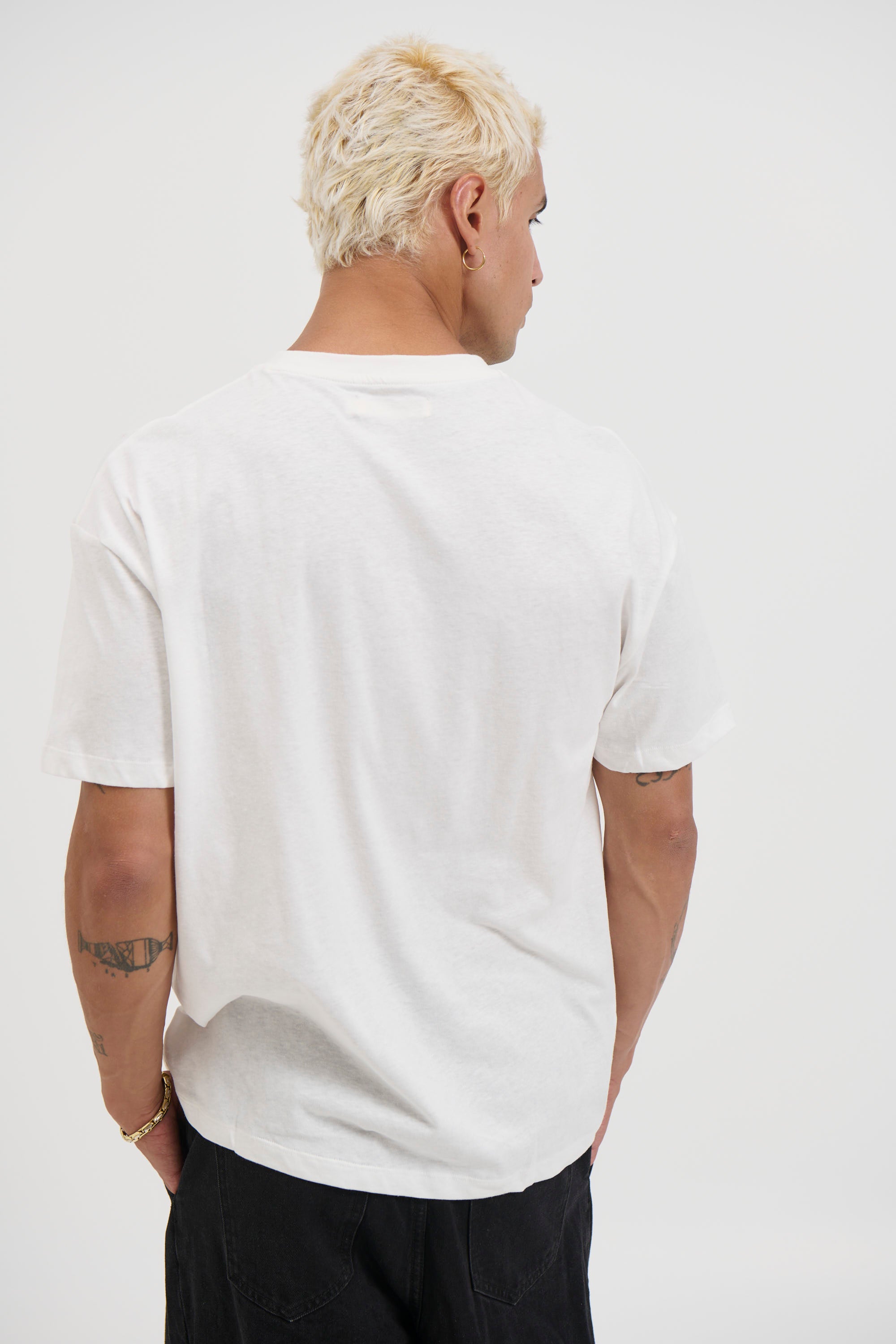 Fitted Linen Tee White