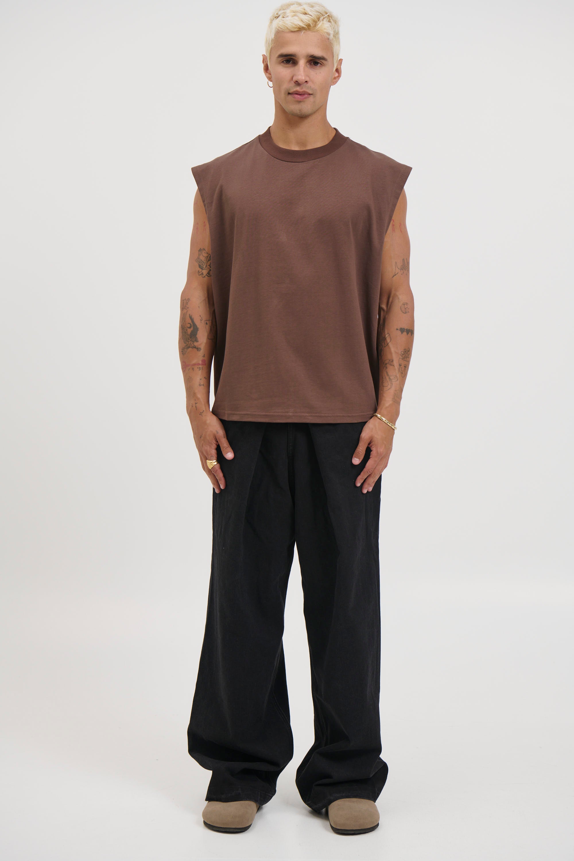 Callin Crop Tank Choc