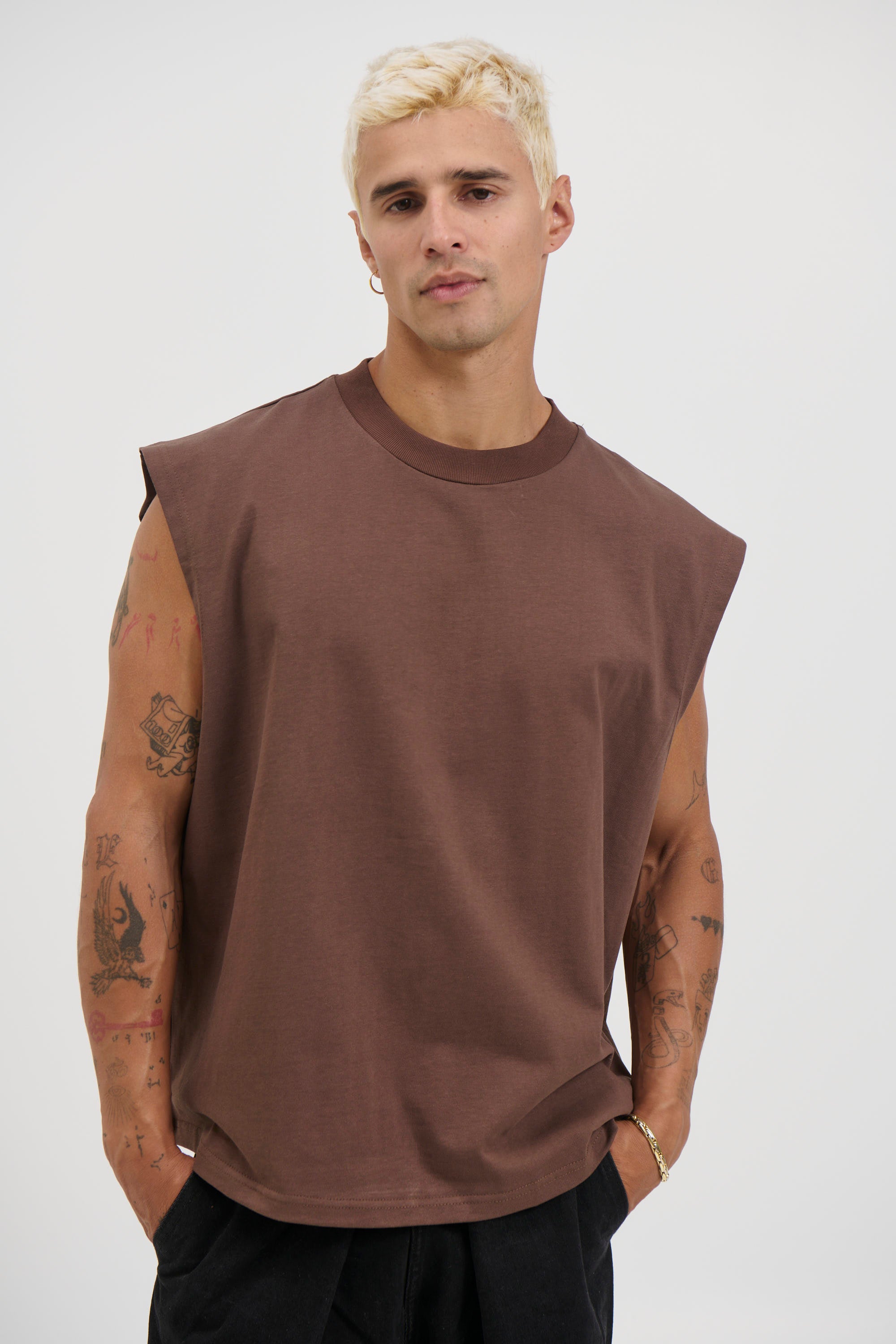 Callin Crop Tank Choc