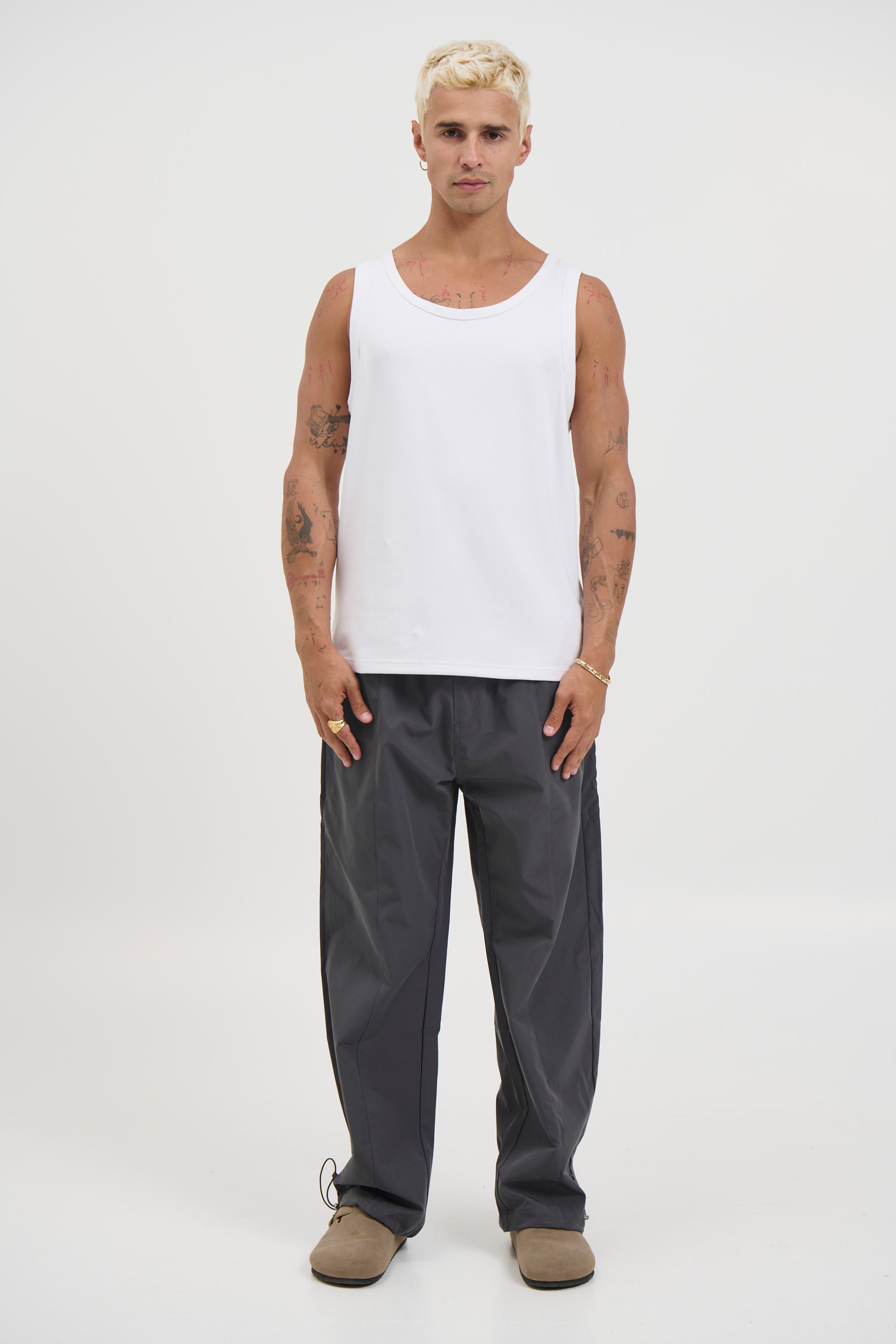 Stretch Fitted Tank White