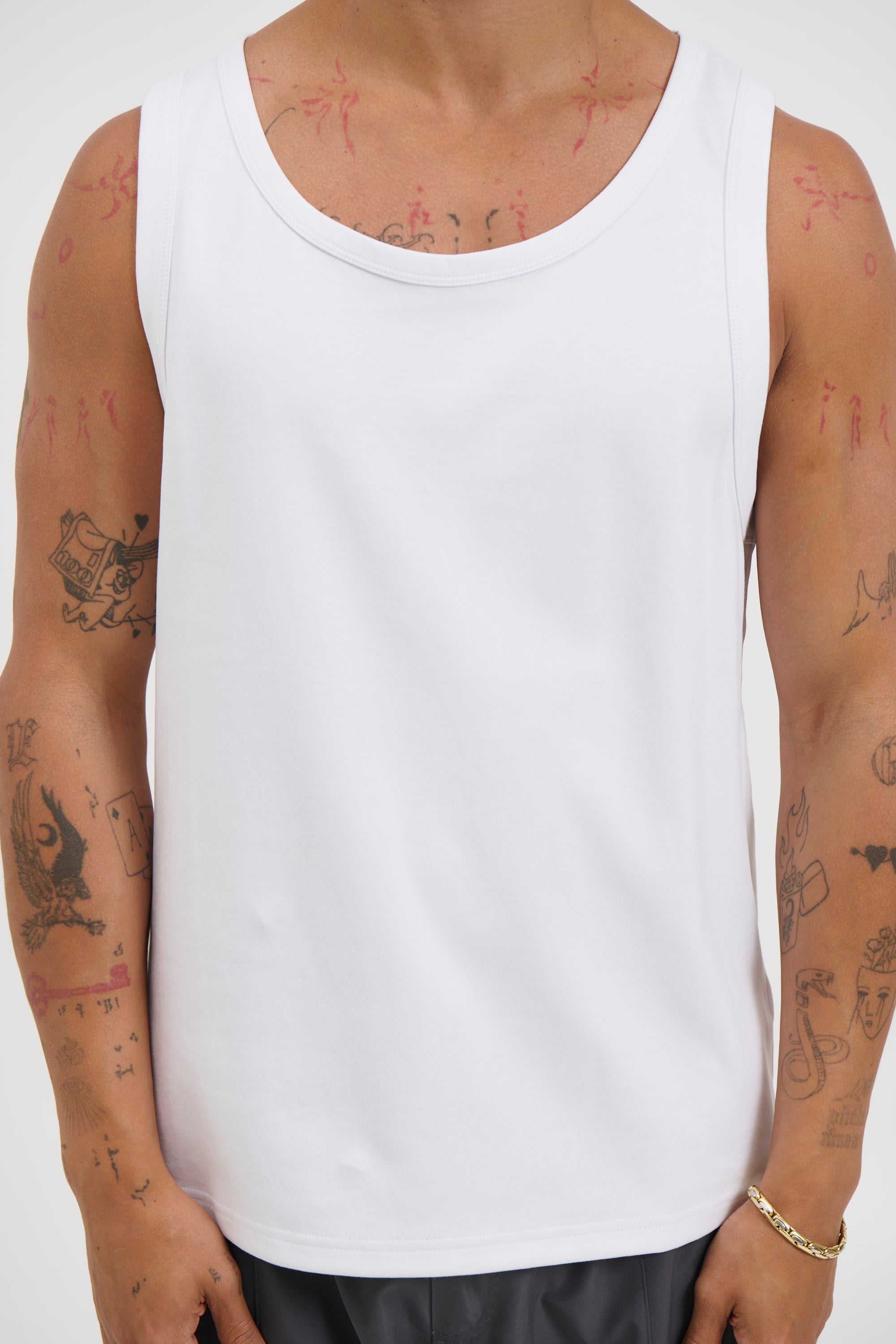 Stretch Fitted Tank White