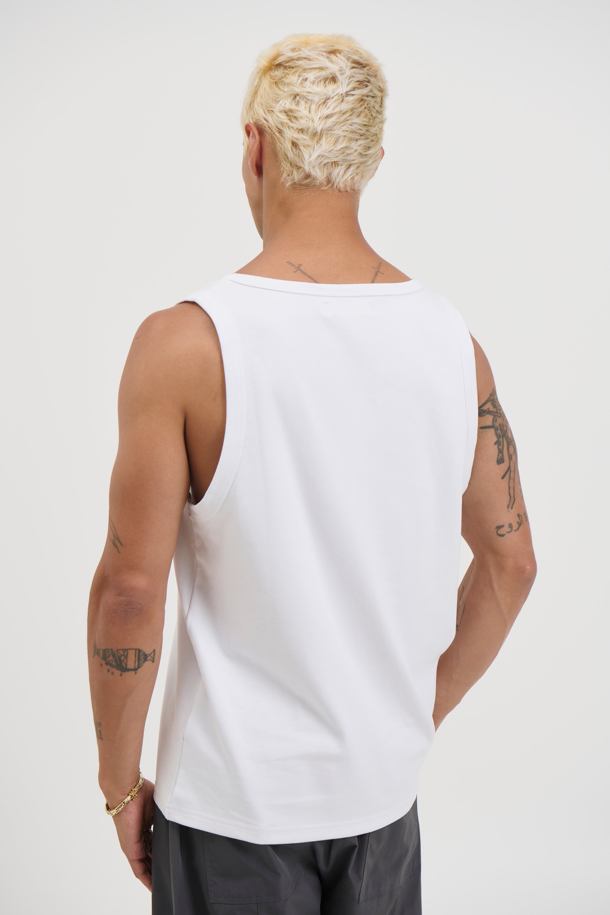 Stretch Fitted Tank White