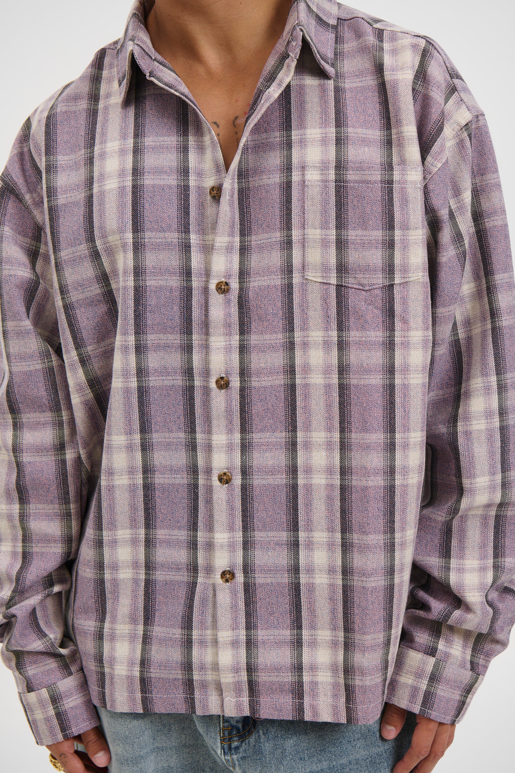 Brooklyn Check Shirt Lilac