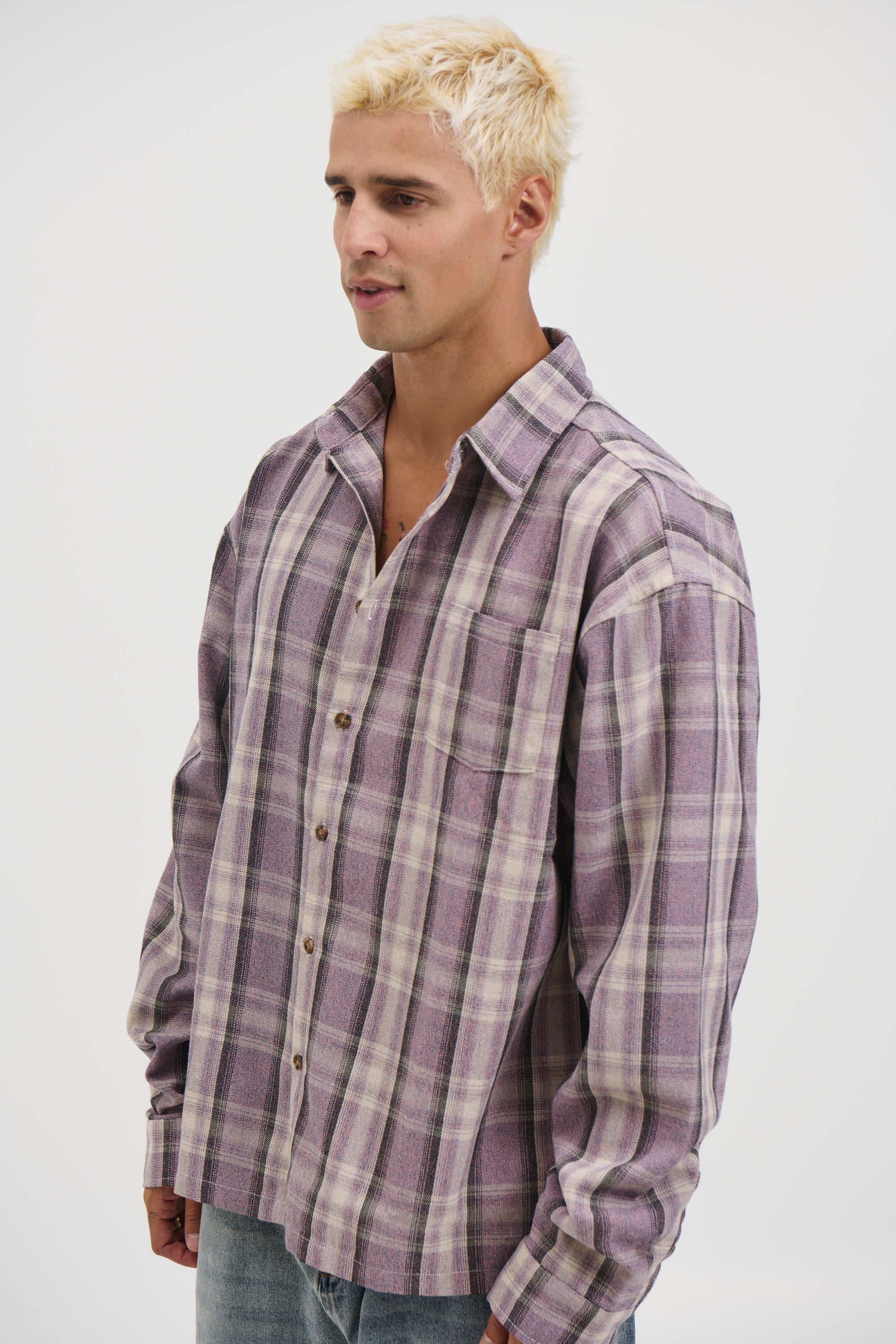 Brooklyn Check Shirt Lilac