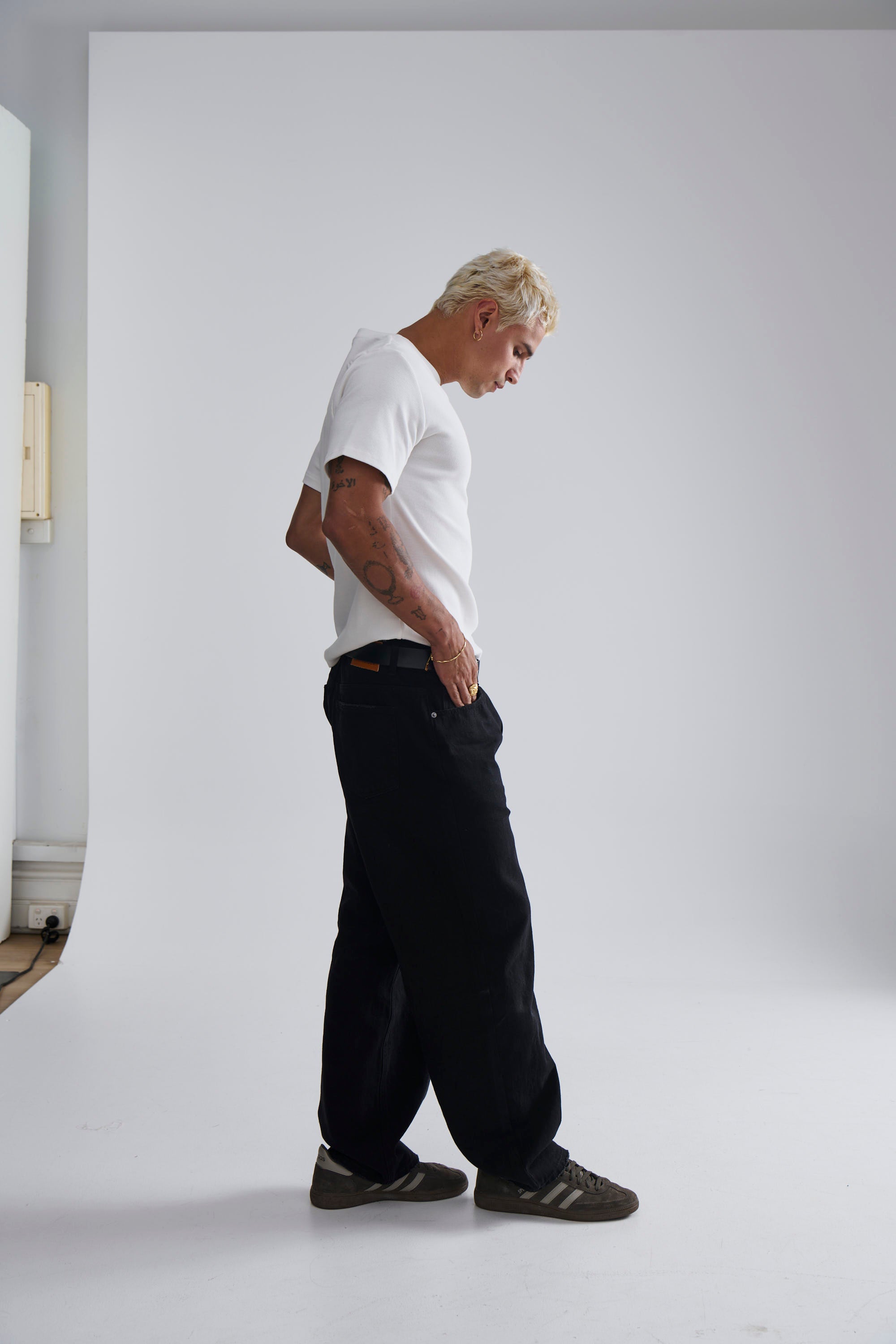 Fitted Ribbed Tee White