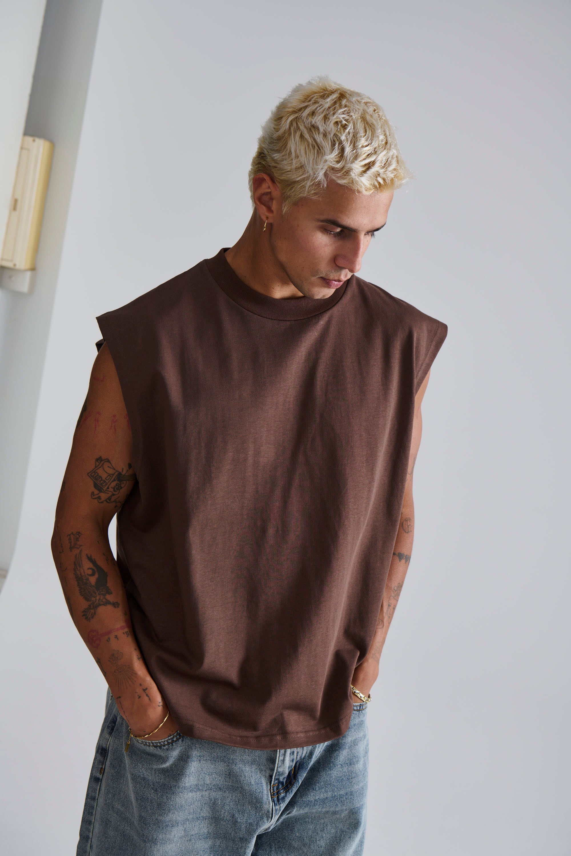 Callin Crop Tank Choc