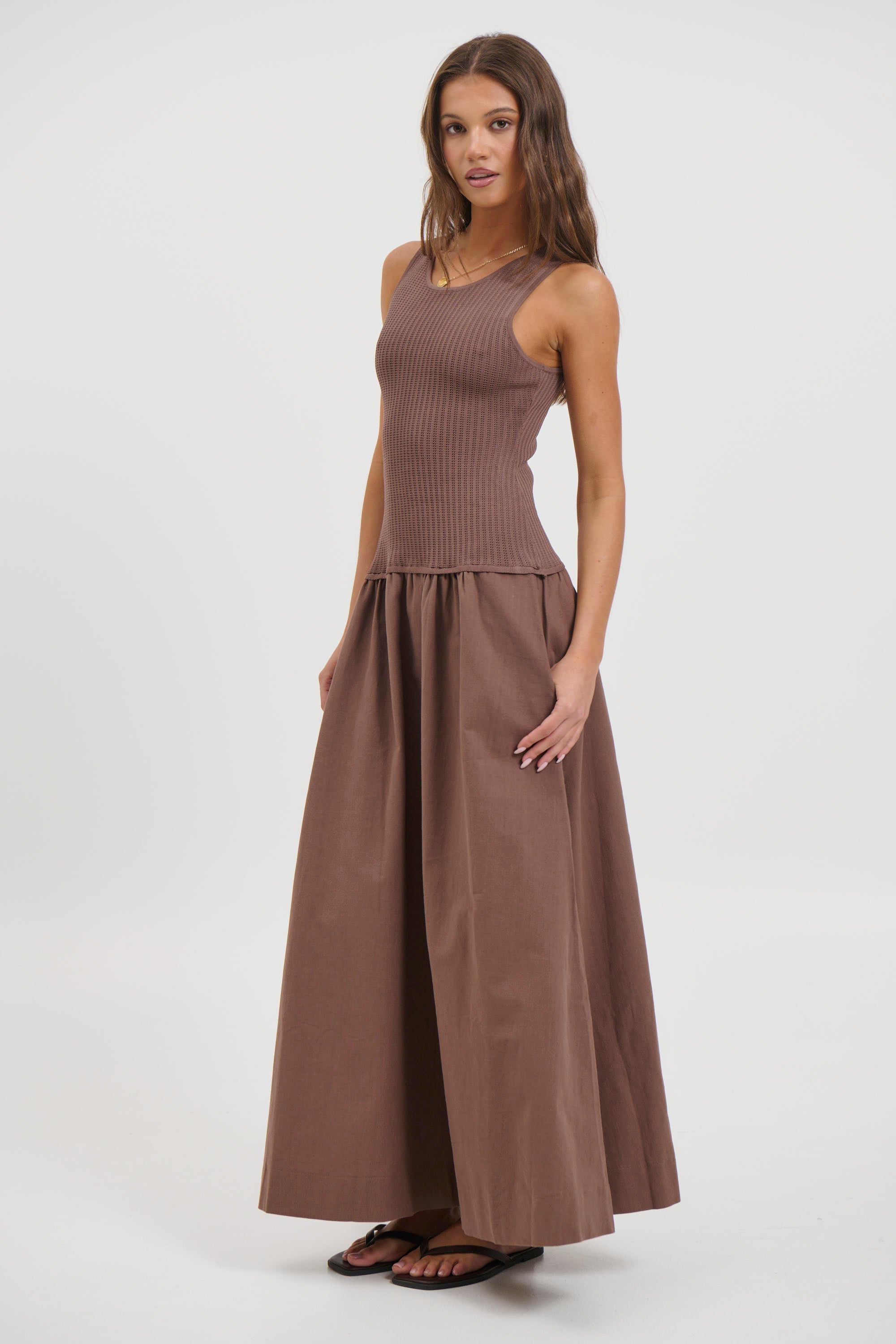 Malibu Maxi Dress Chocolate
