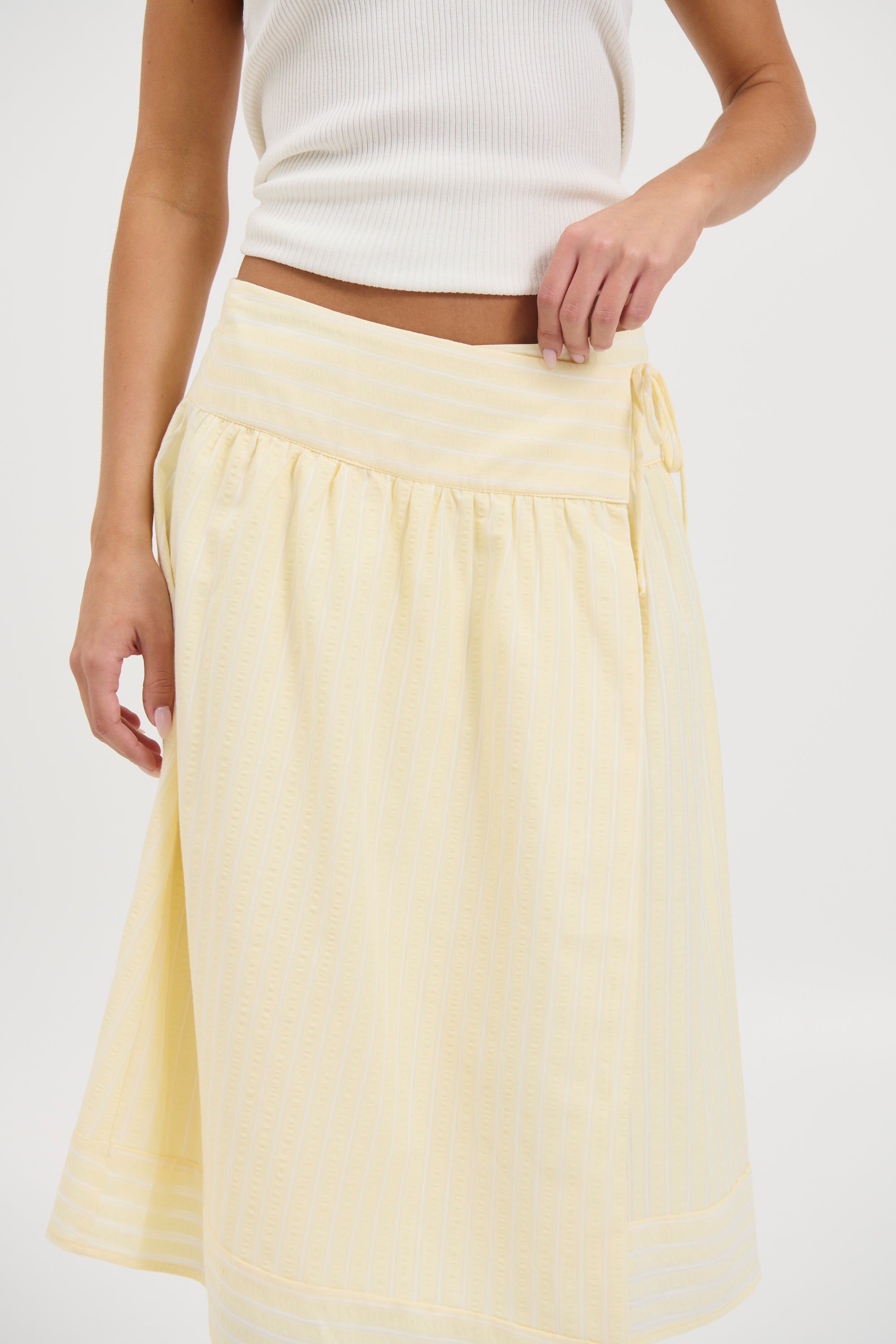 Chase Midi Skirt Lemon
