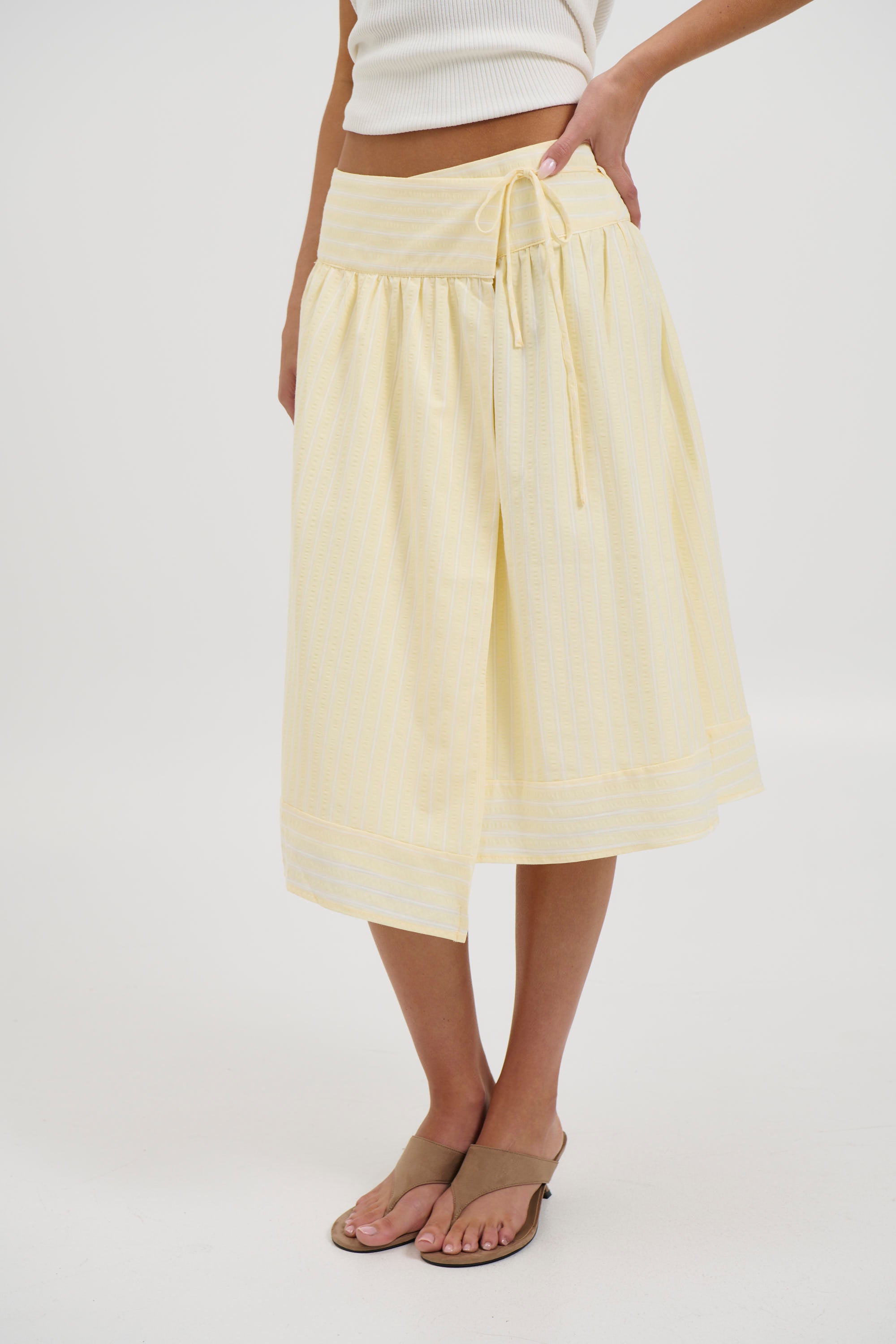 Chase Midi Skirt Lemon