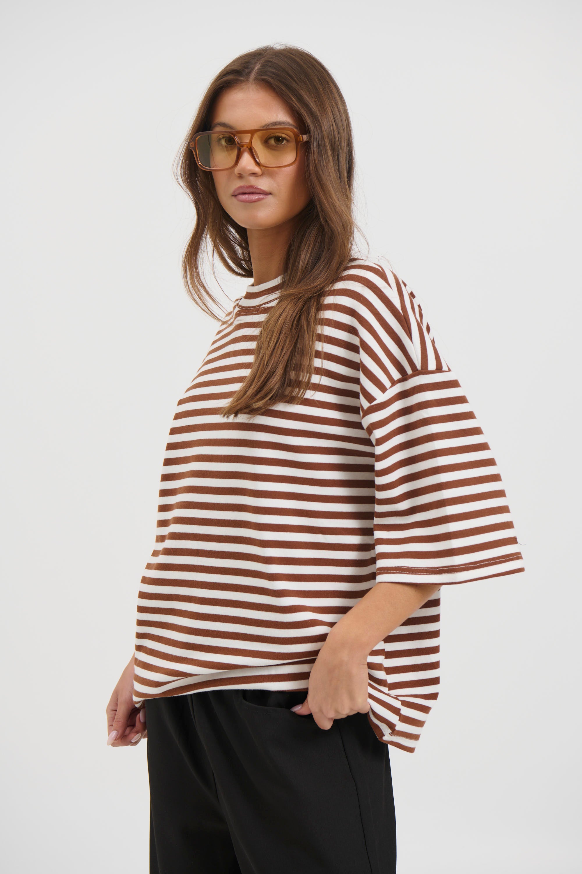 Charlene Oversized Tee Chocolate