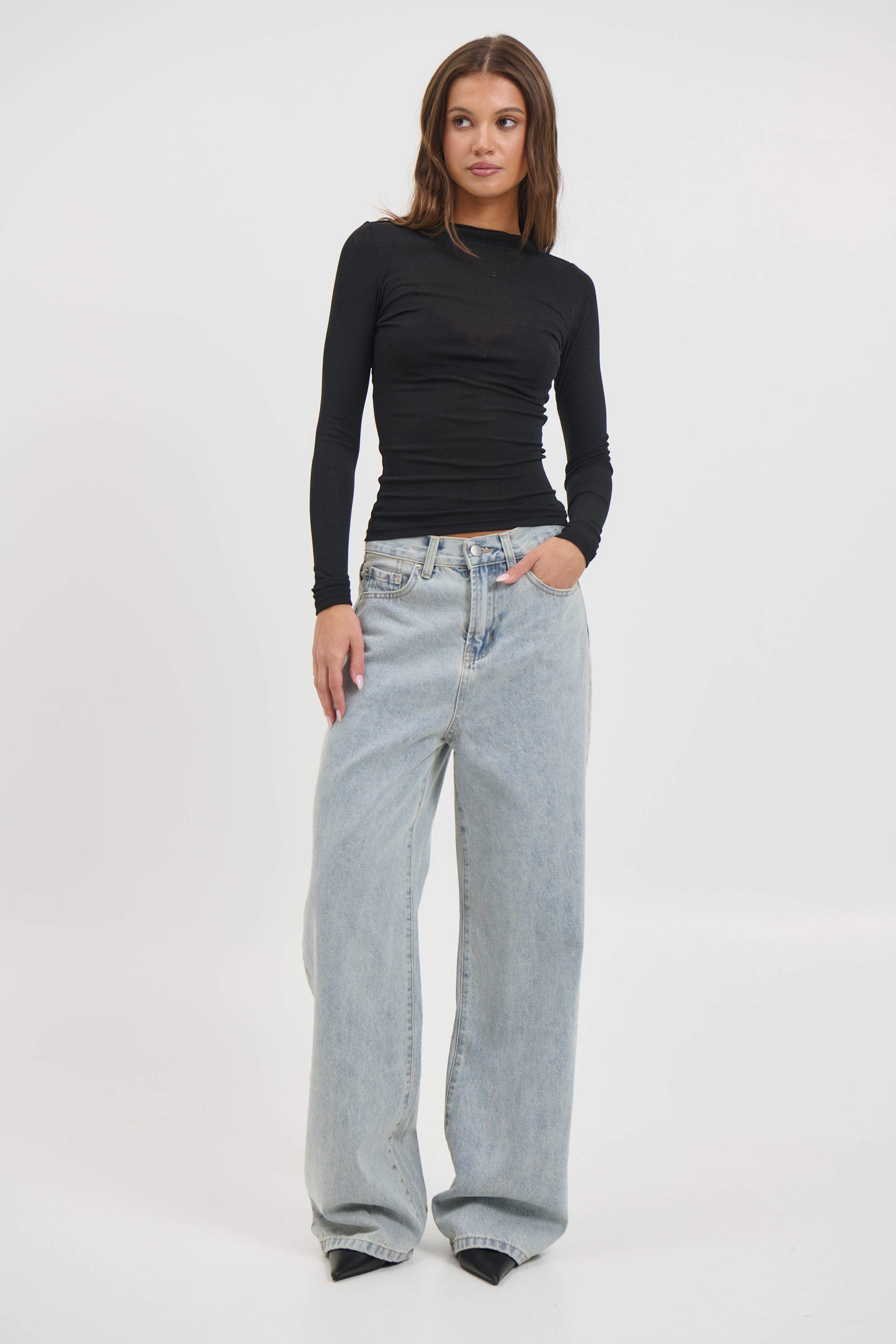 Katya Long Sleeve Top Black