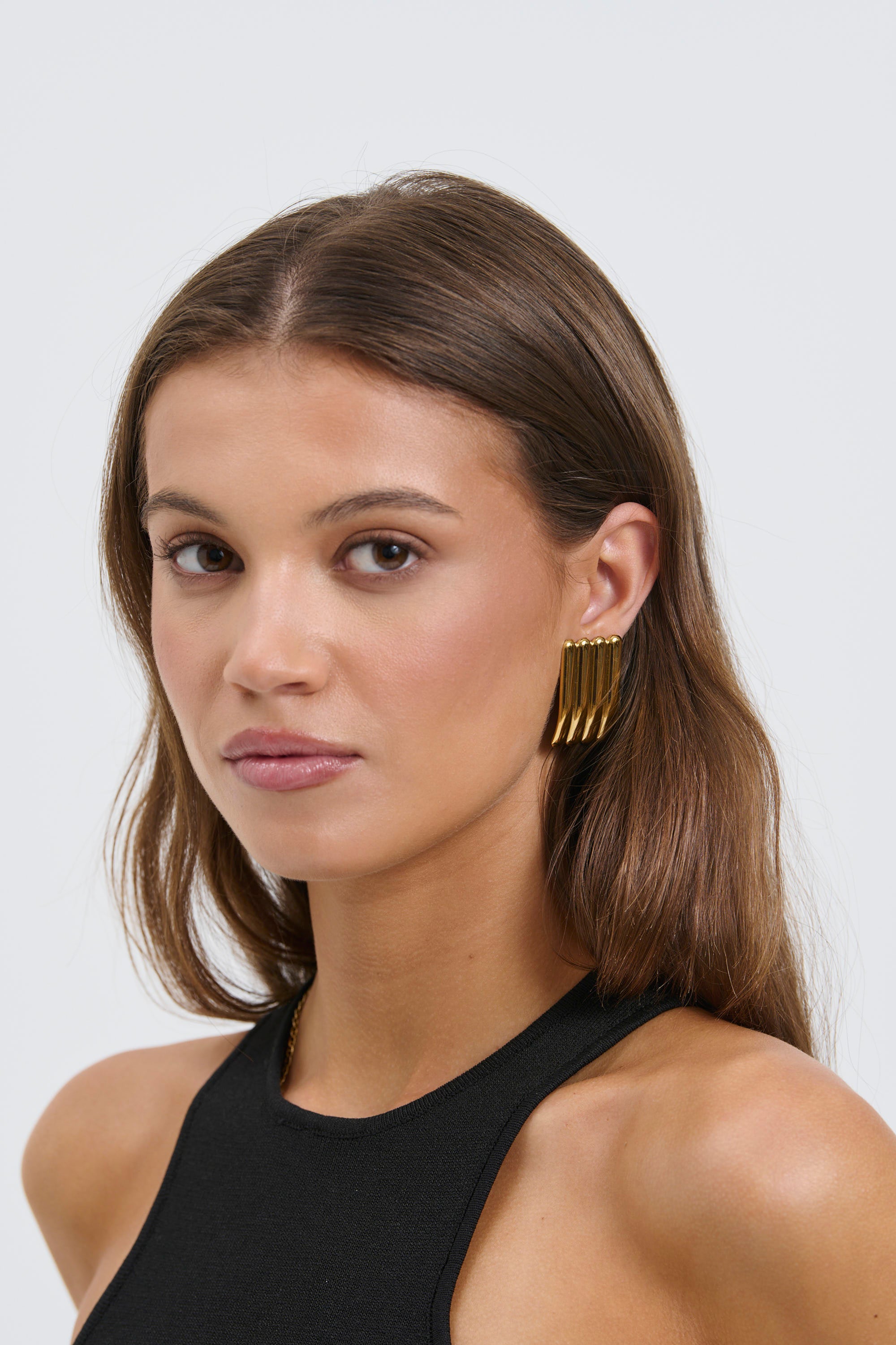 Calista Plate Earring 18K Gold Plated