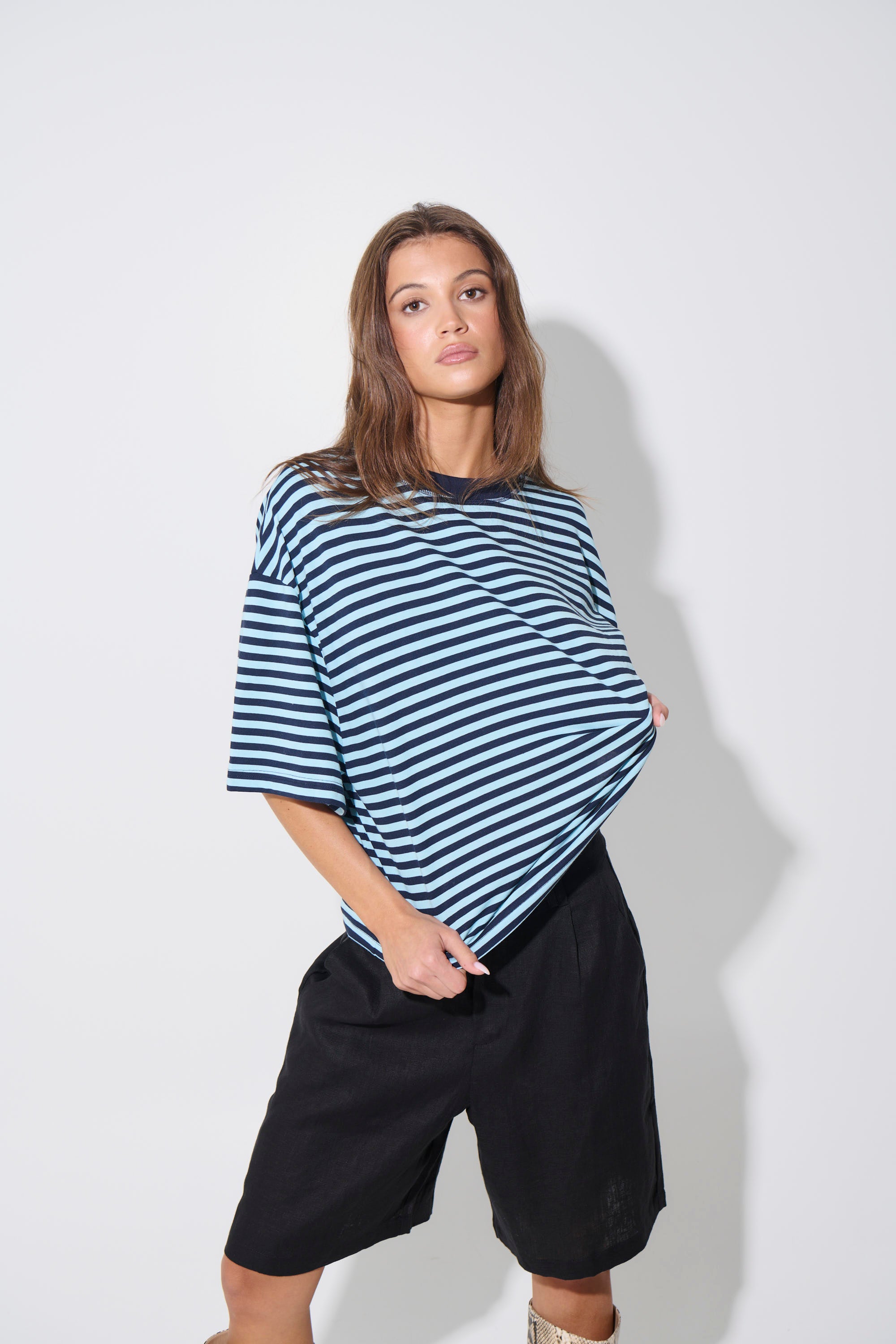 Bloom Short Sleeve Navy Sea Stripe