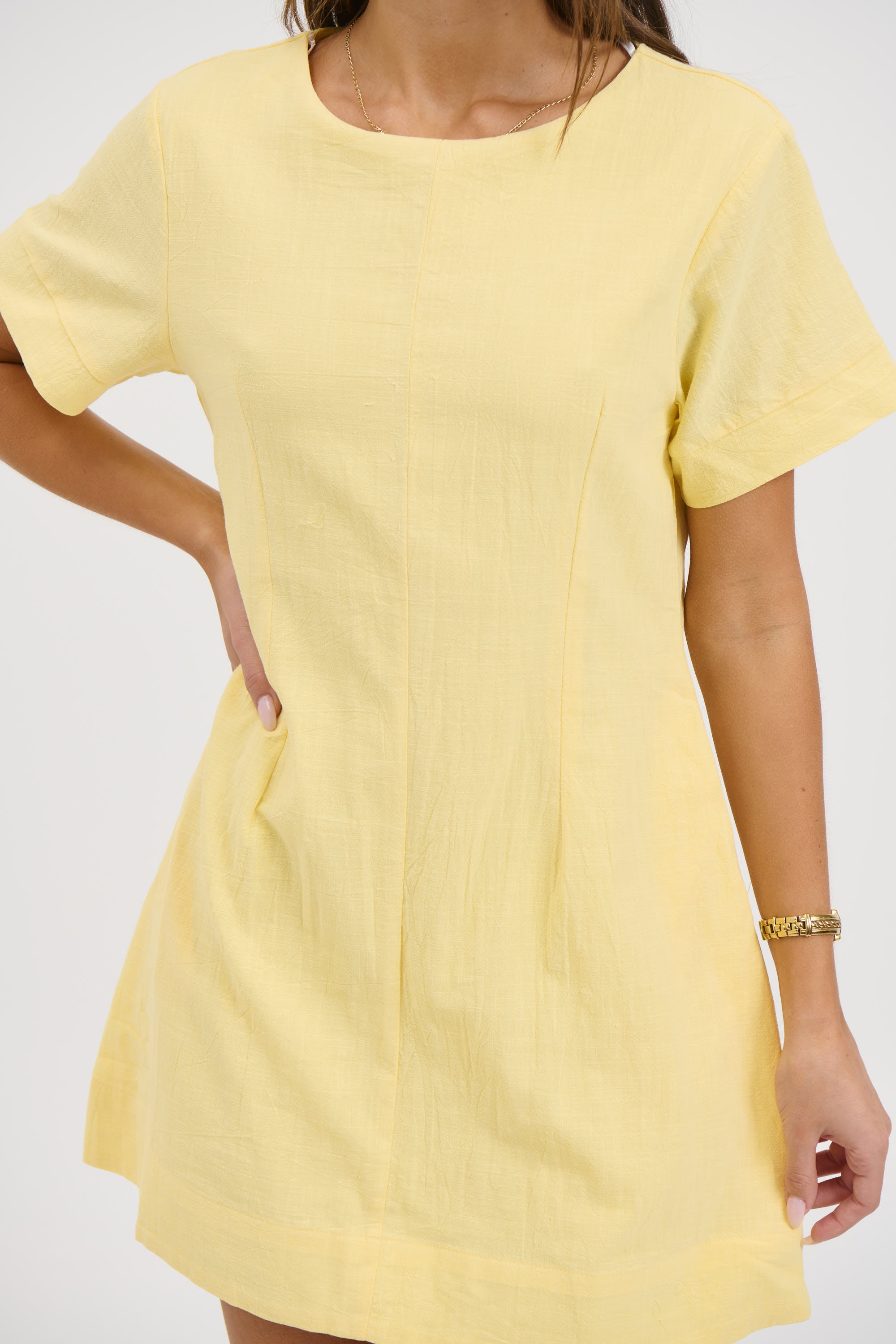 Amy Mini Dress Lemon