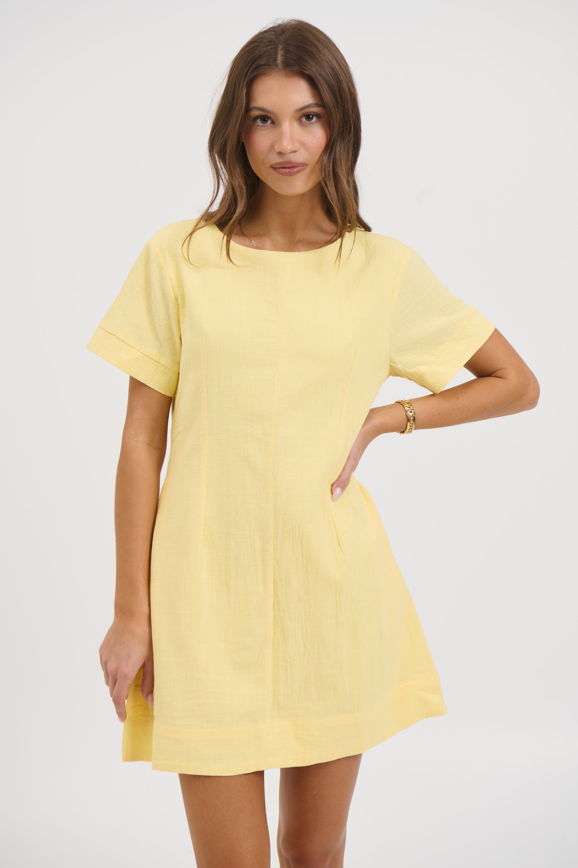 Amy Mini Dress Lemon