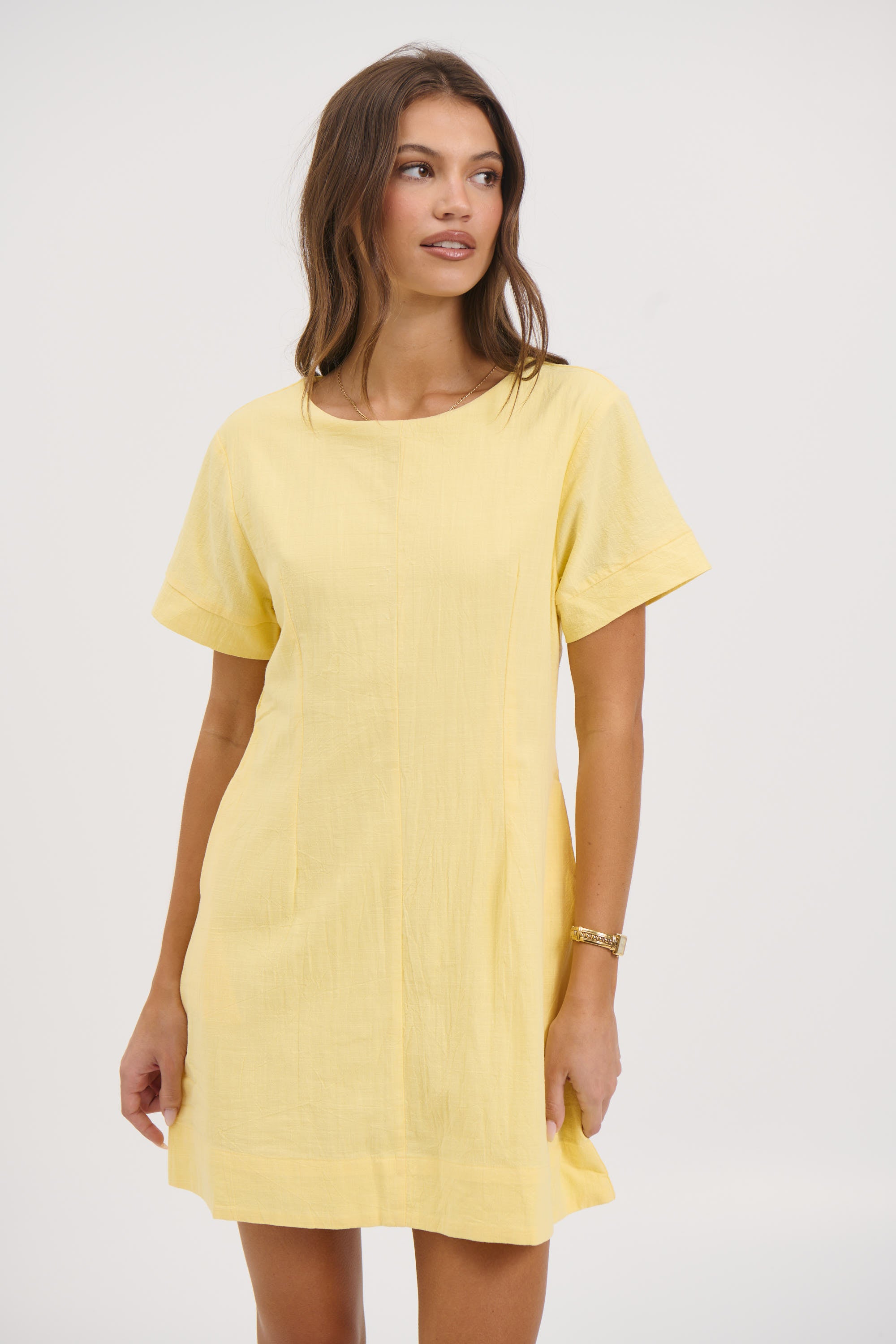 Amy Mini Dress Lemon