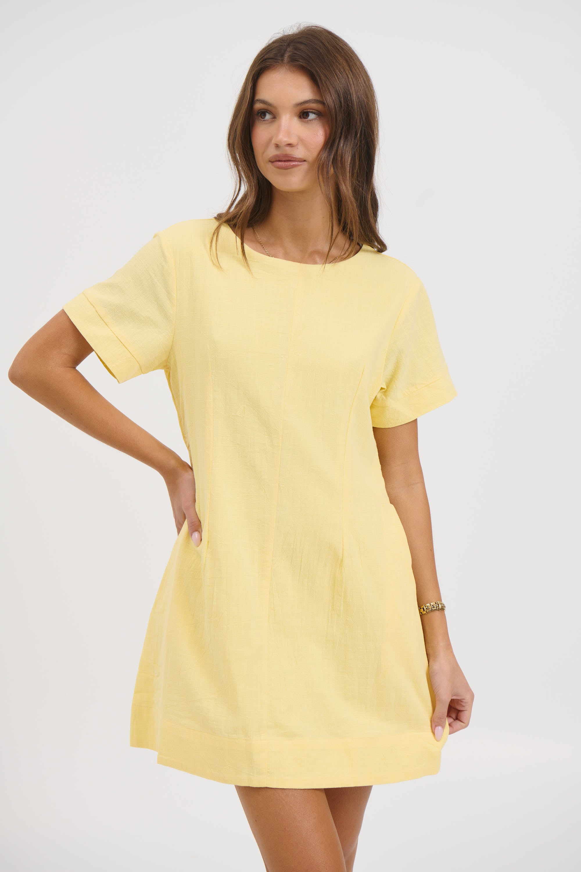 Amy Mini Dress Lemon