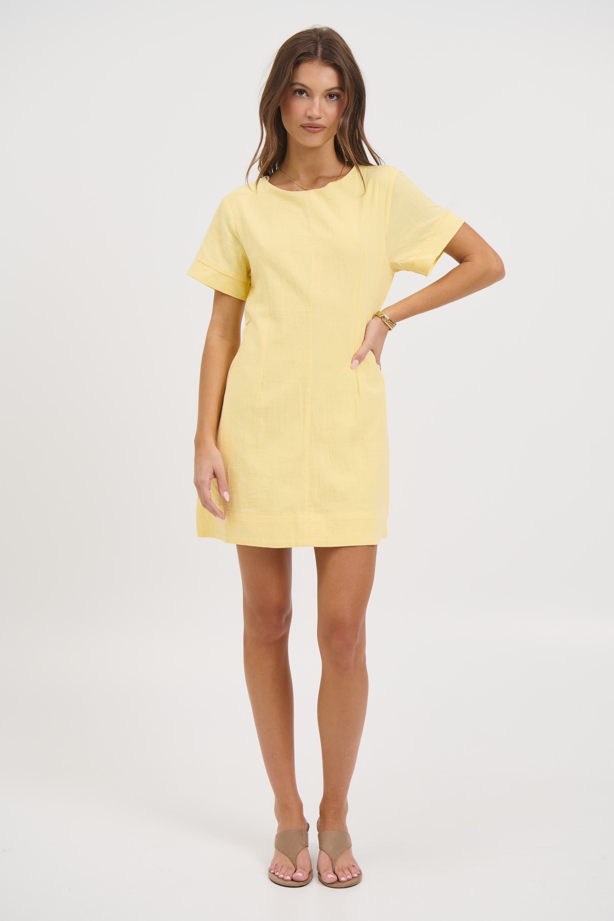 Amy Mini Dress Lemon