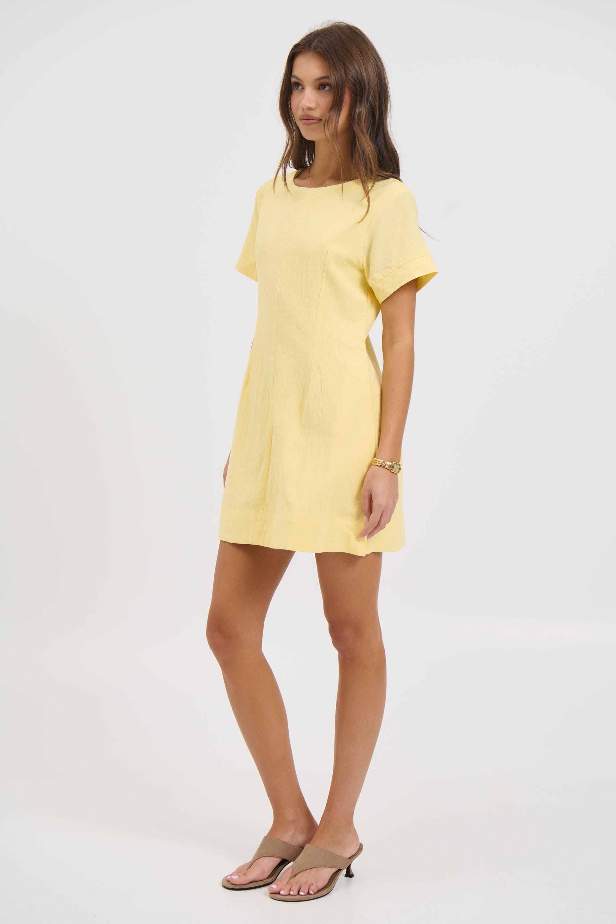 Amy Mini Dress Lemon