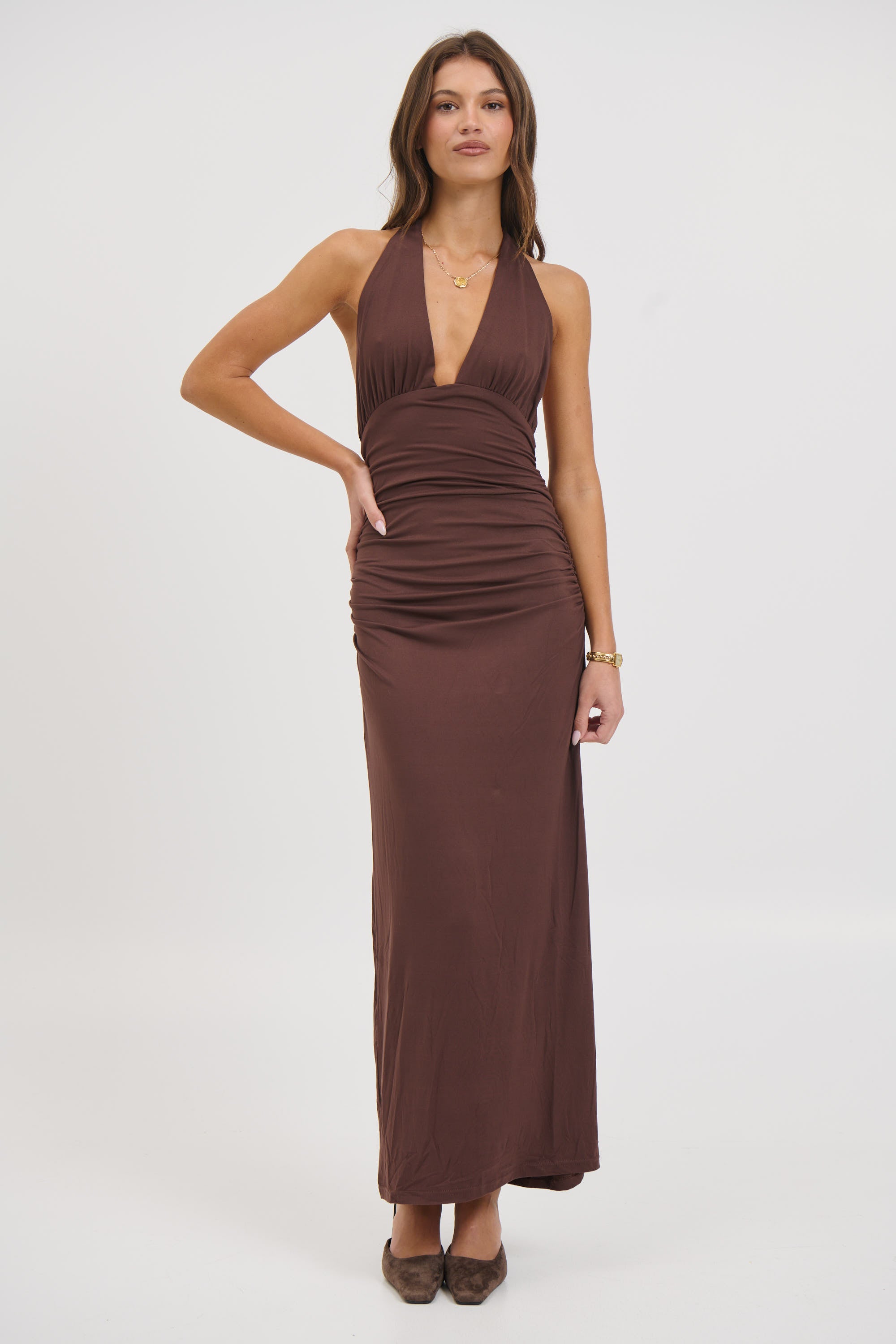 Patrice Maxi Dress Chocolate