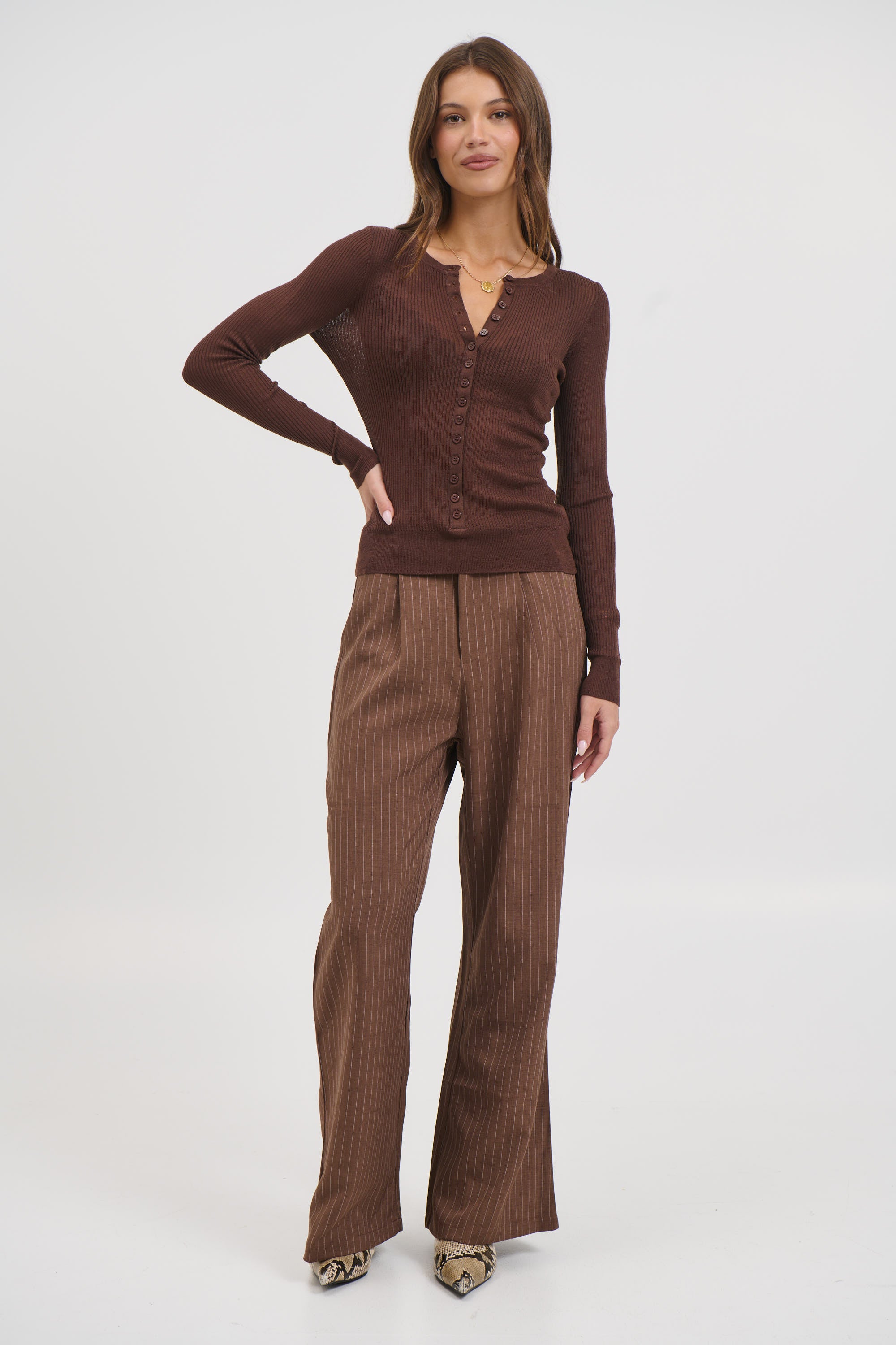 Analisa Sheer Top Chocolate