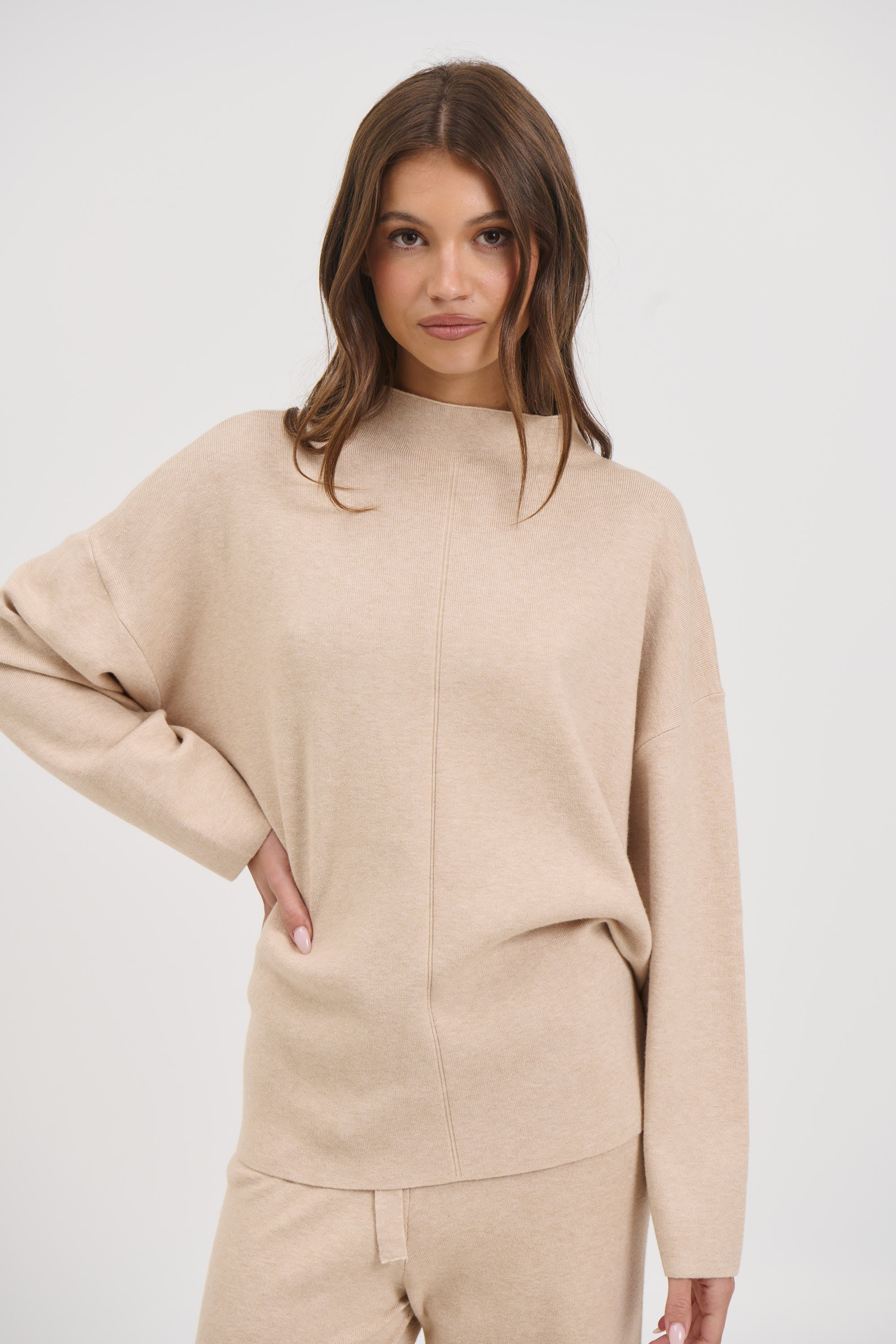 Quin Knit Sweater Beige