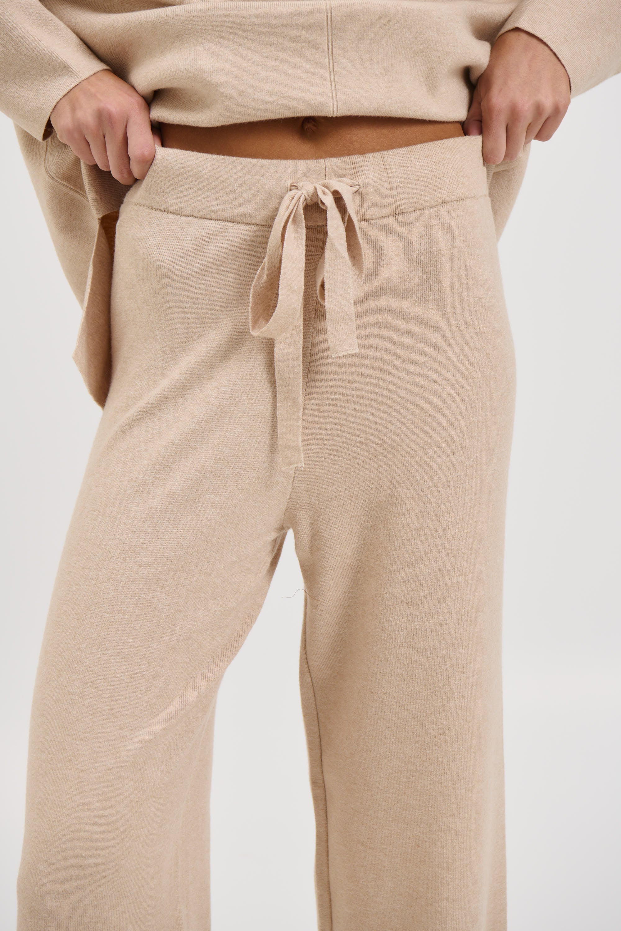 Quin Knit Pant Beige