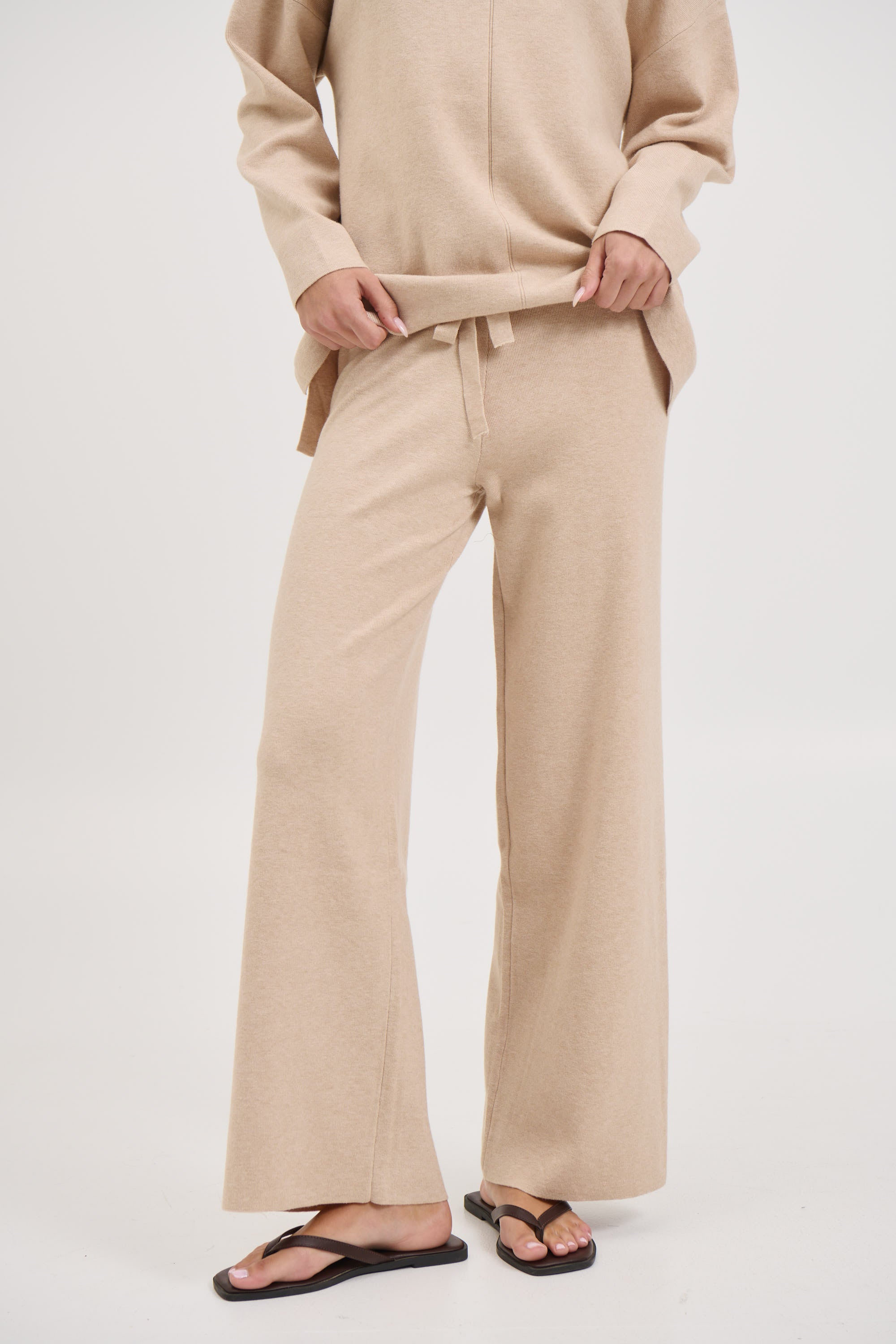 Quin Knit Pant Beige