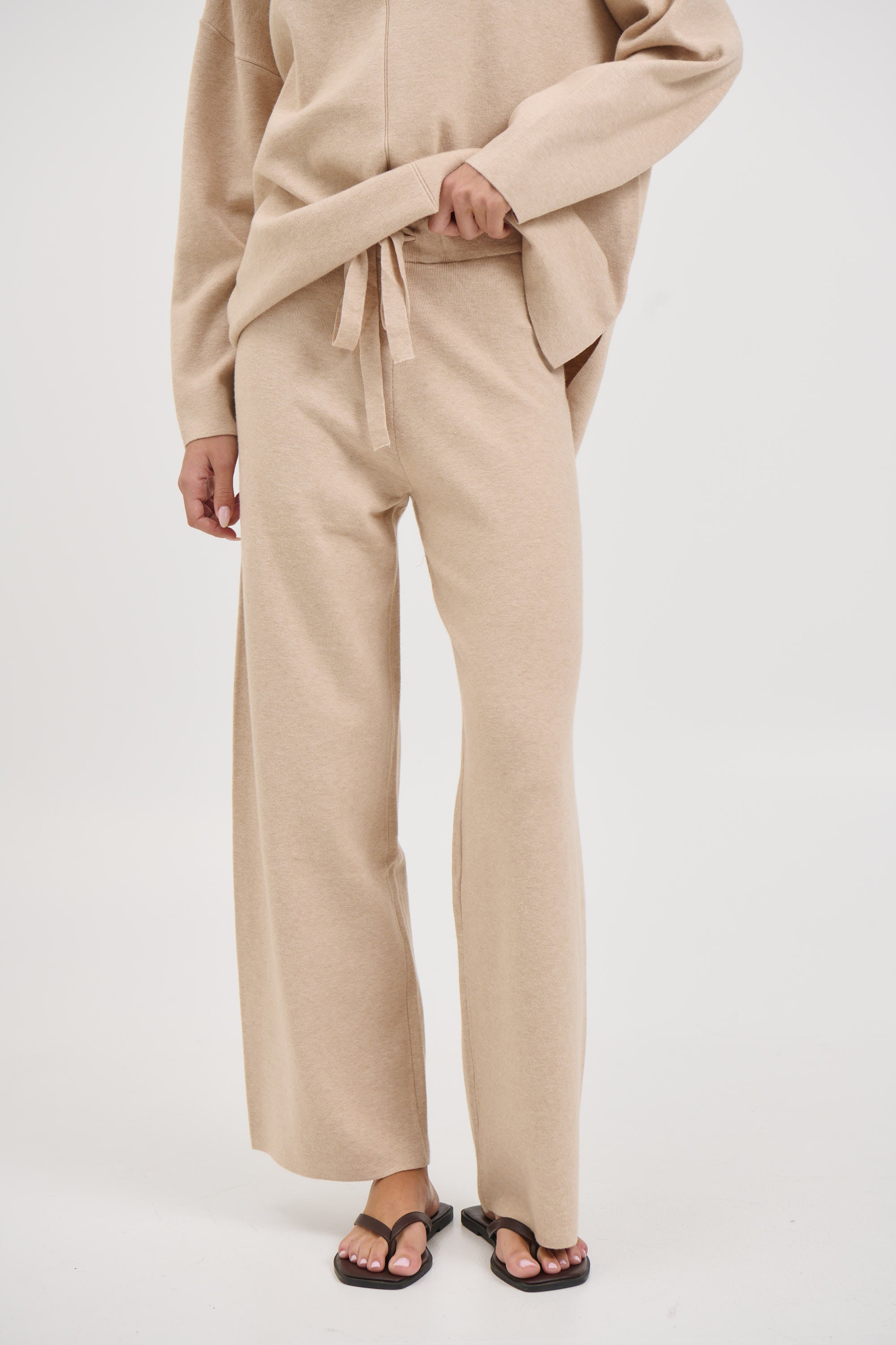 Quin Knit Pant Beige