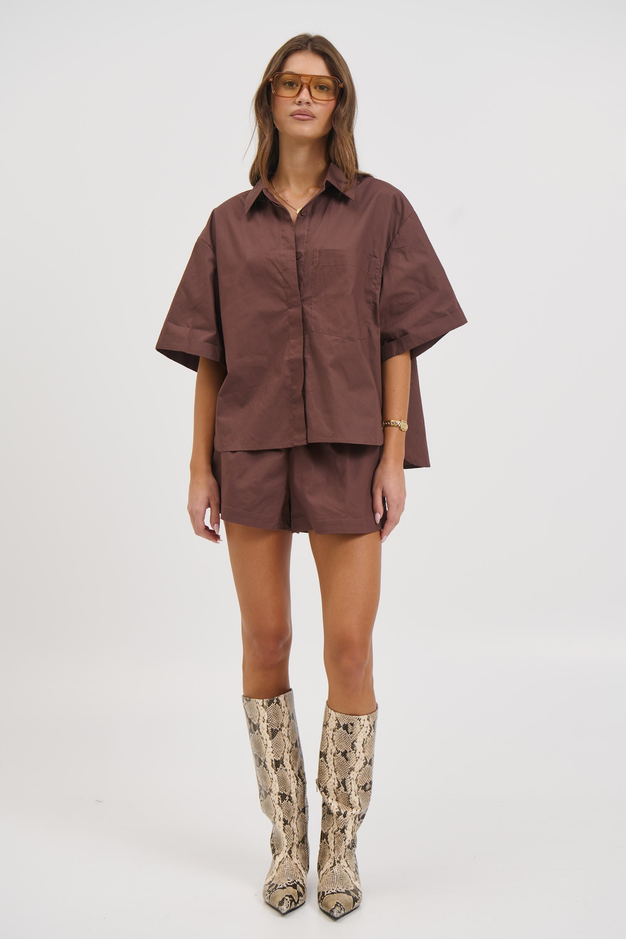 Kikki Shirt Chocolate