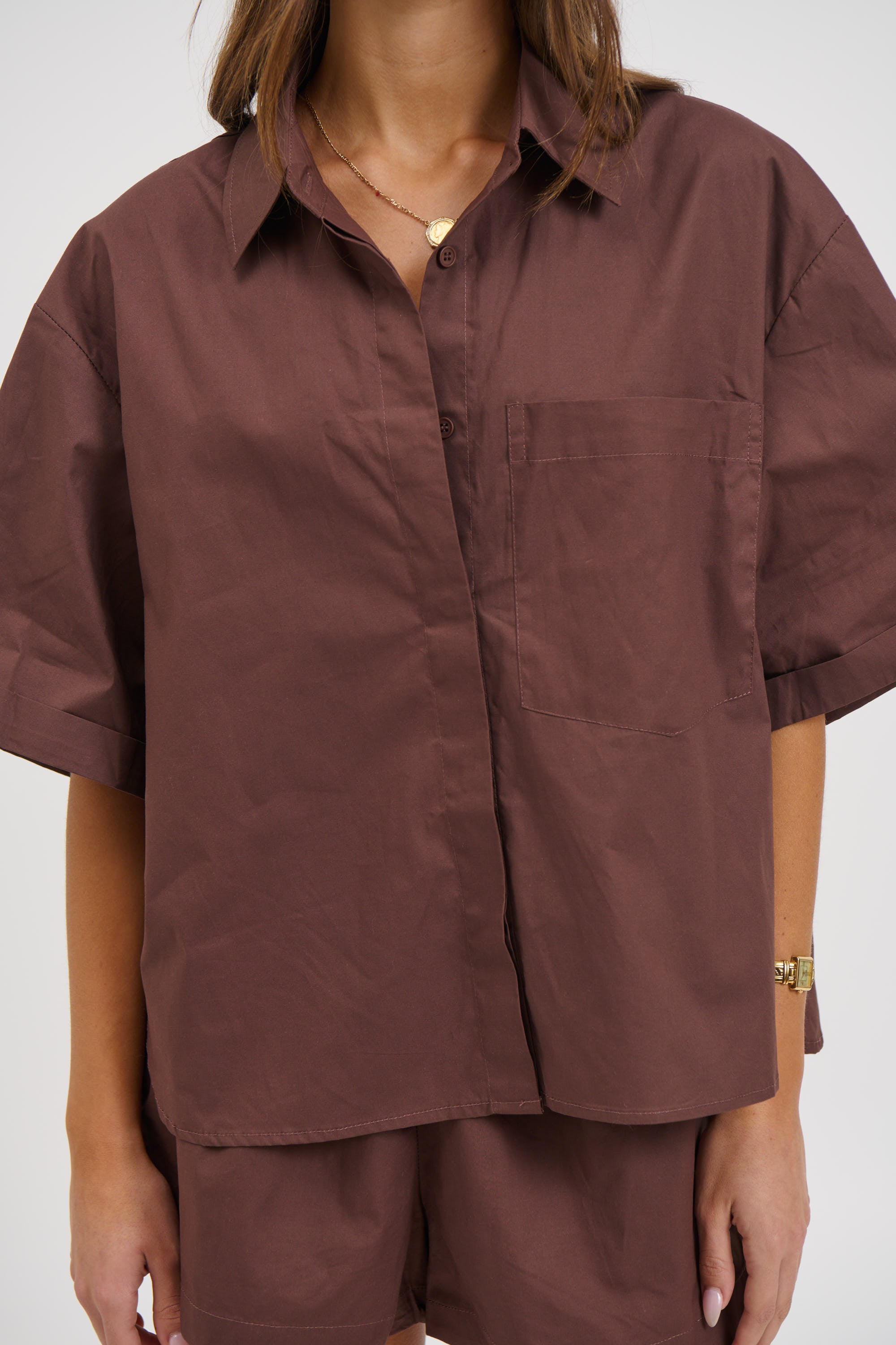 Kikki Shirt Chocolate