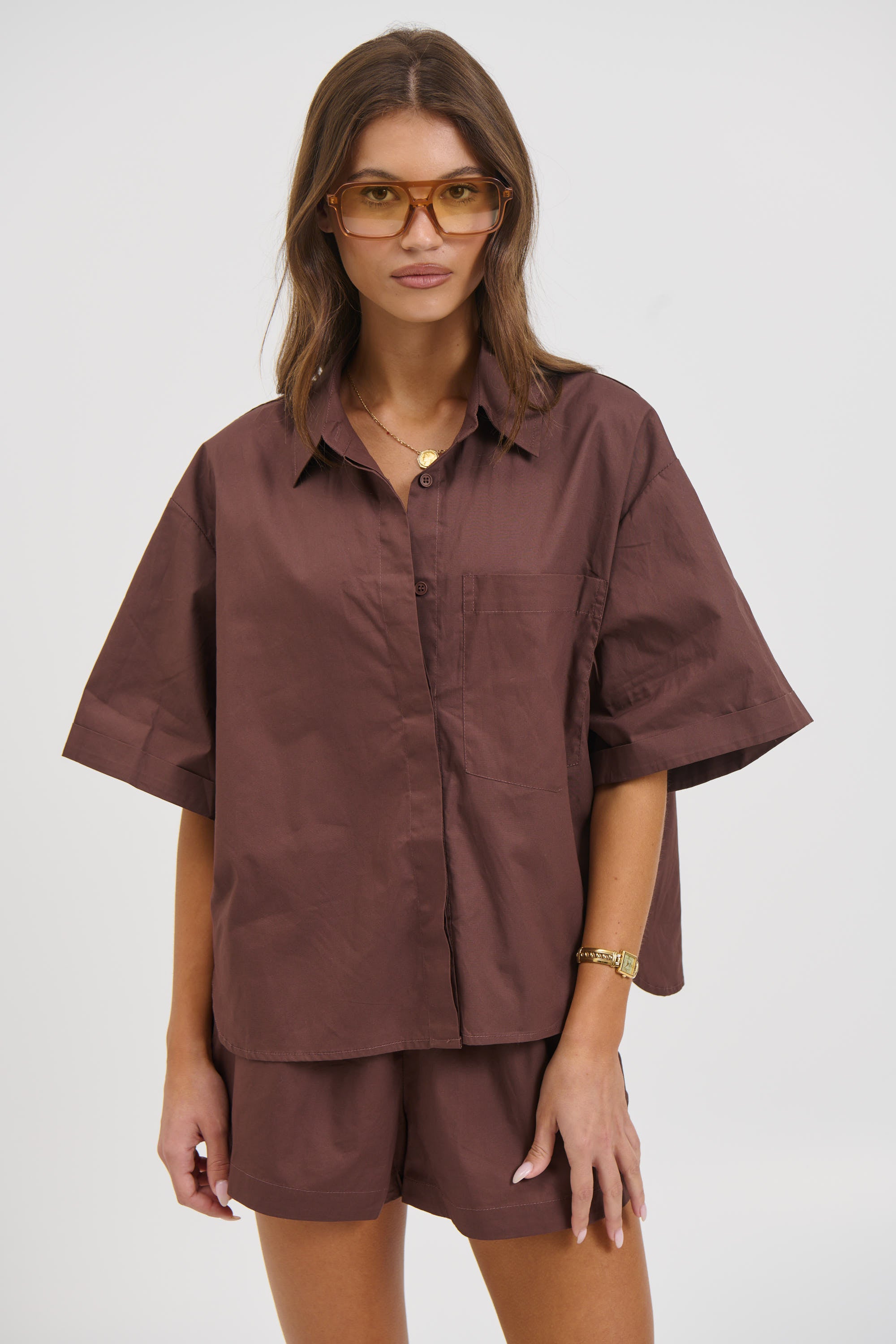 Kikki Shirt Chocolate