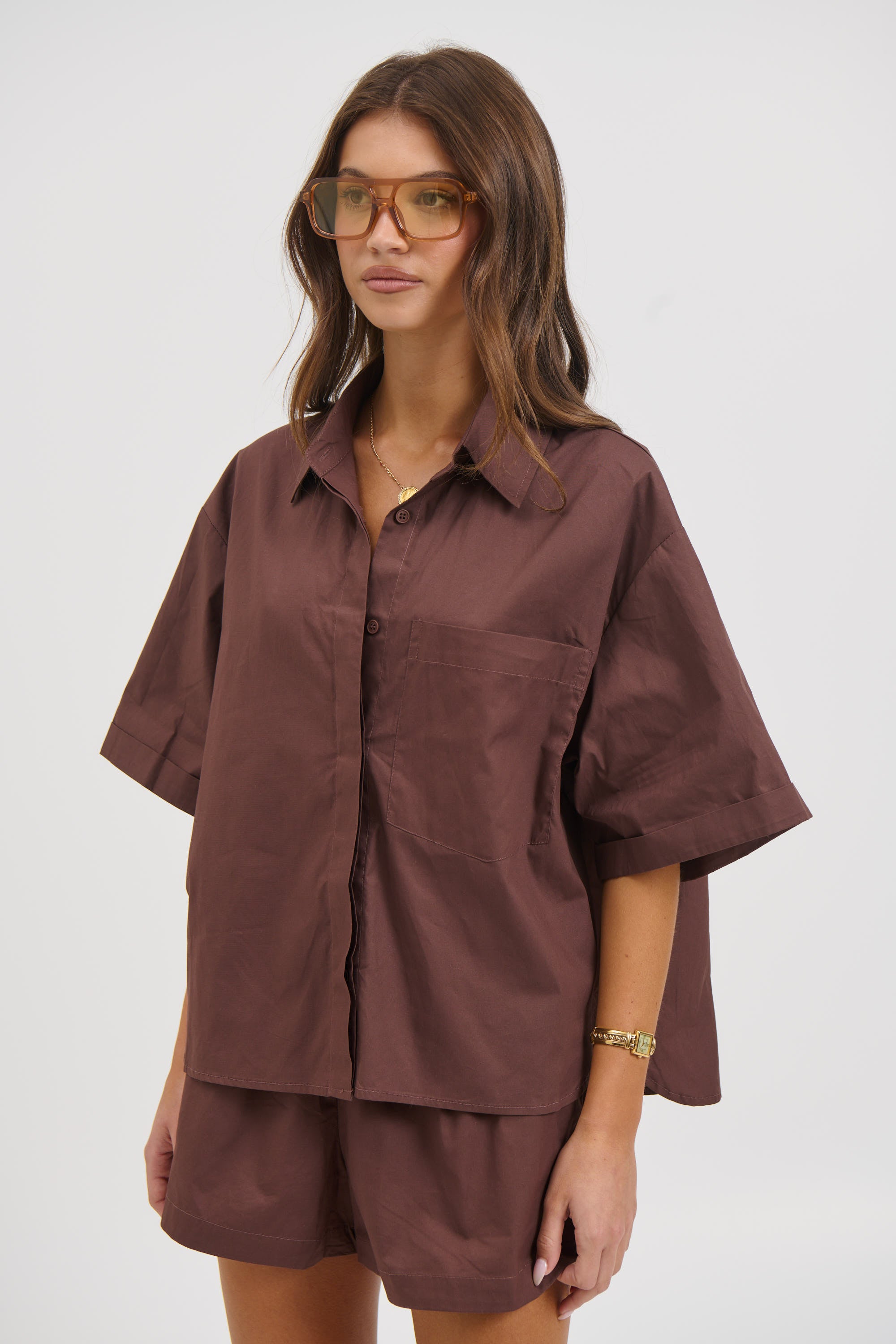 Kikki Shirt Chocolate