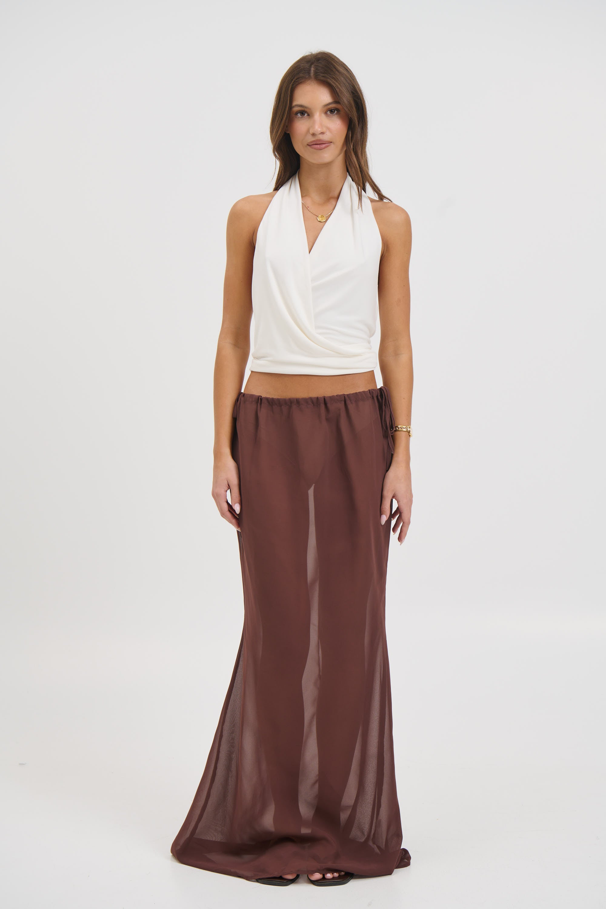 Arianne Maxi Skirt Chocolate