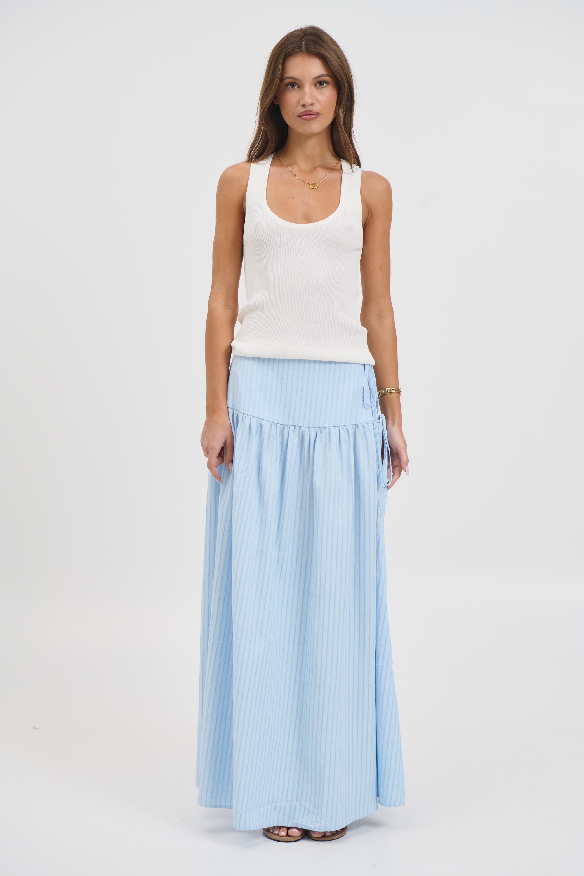 Minnie Maxi Skirt Sky