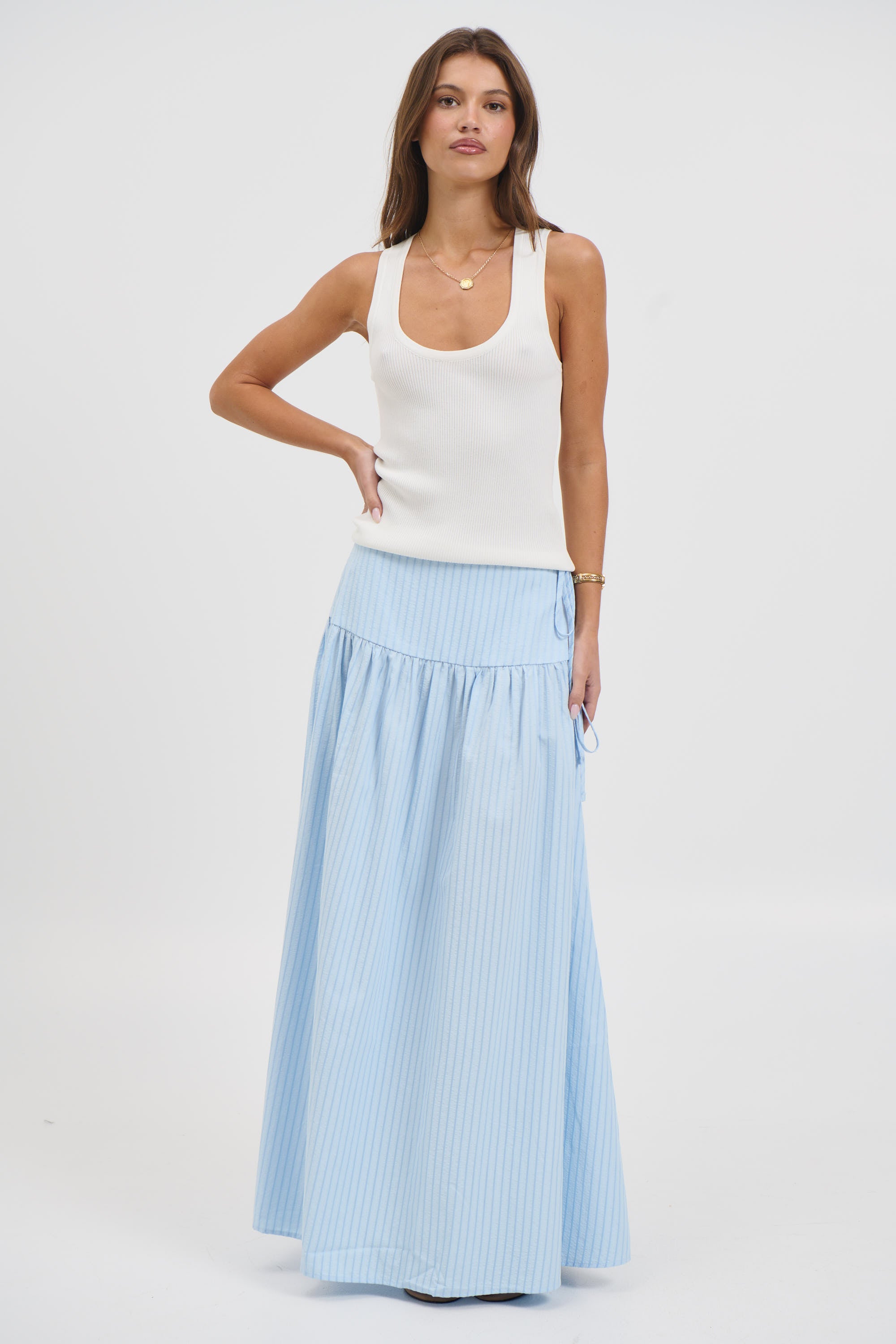 Minnie Maxi Skirt Sky
