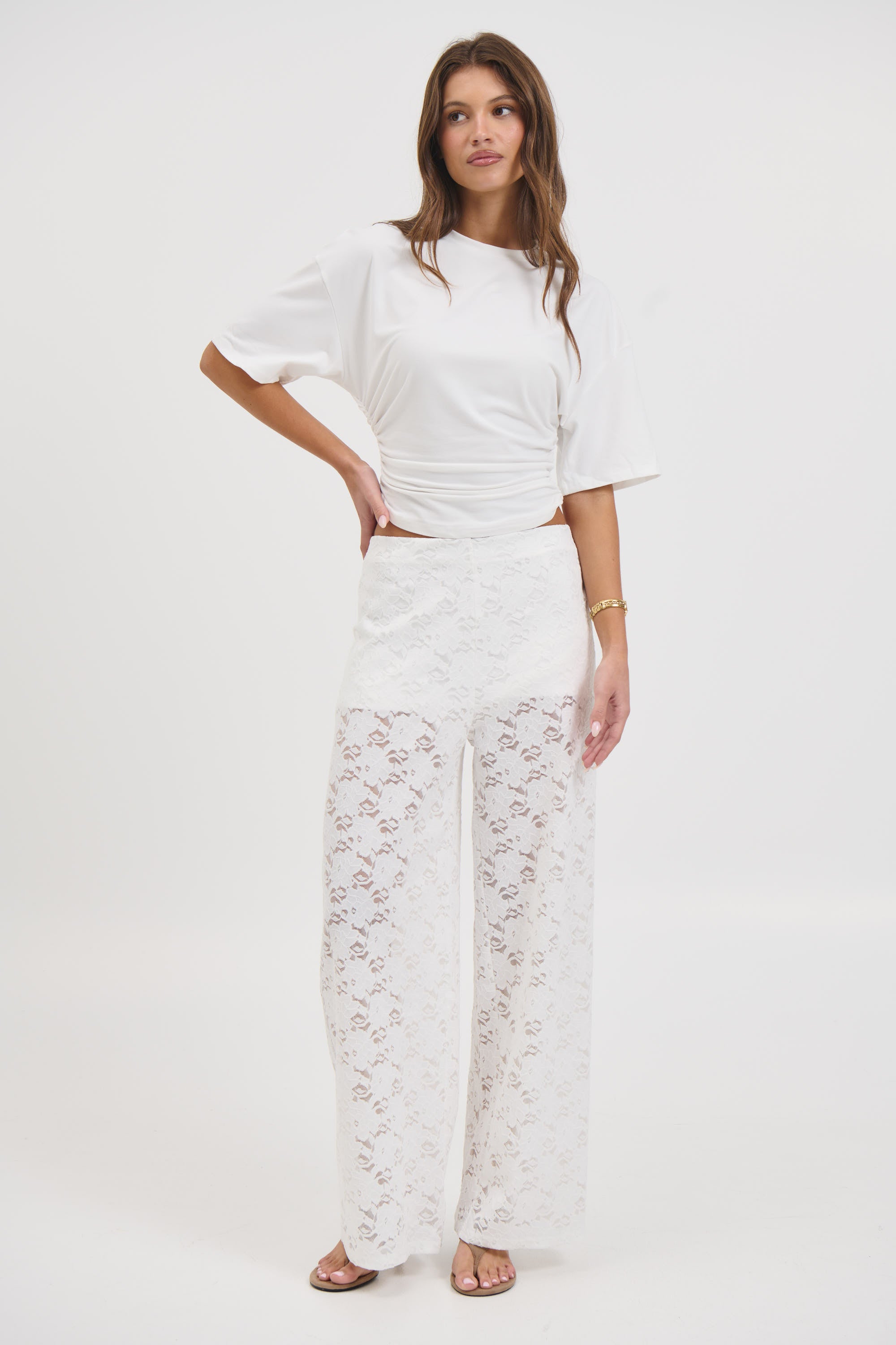 Jacinta Lace Pant White