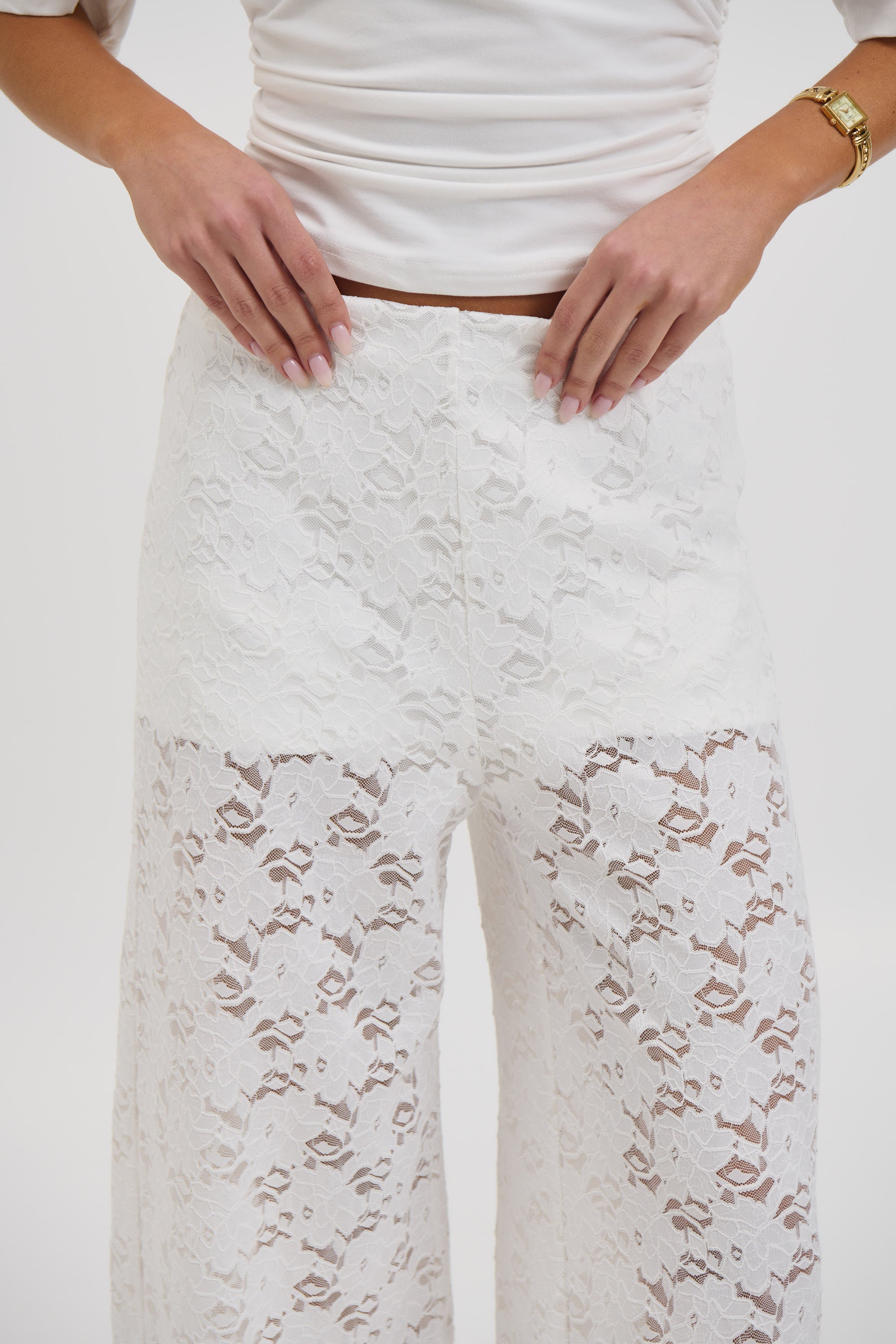 Jacinta Lace Pant White