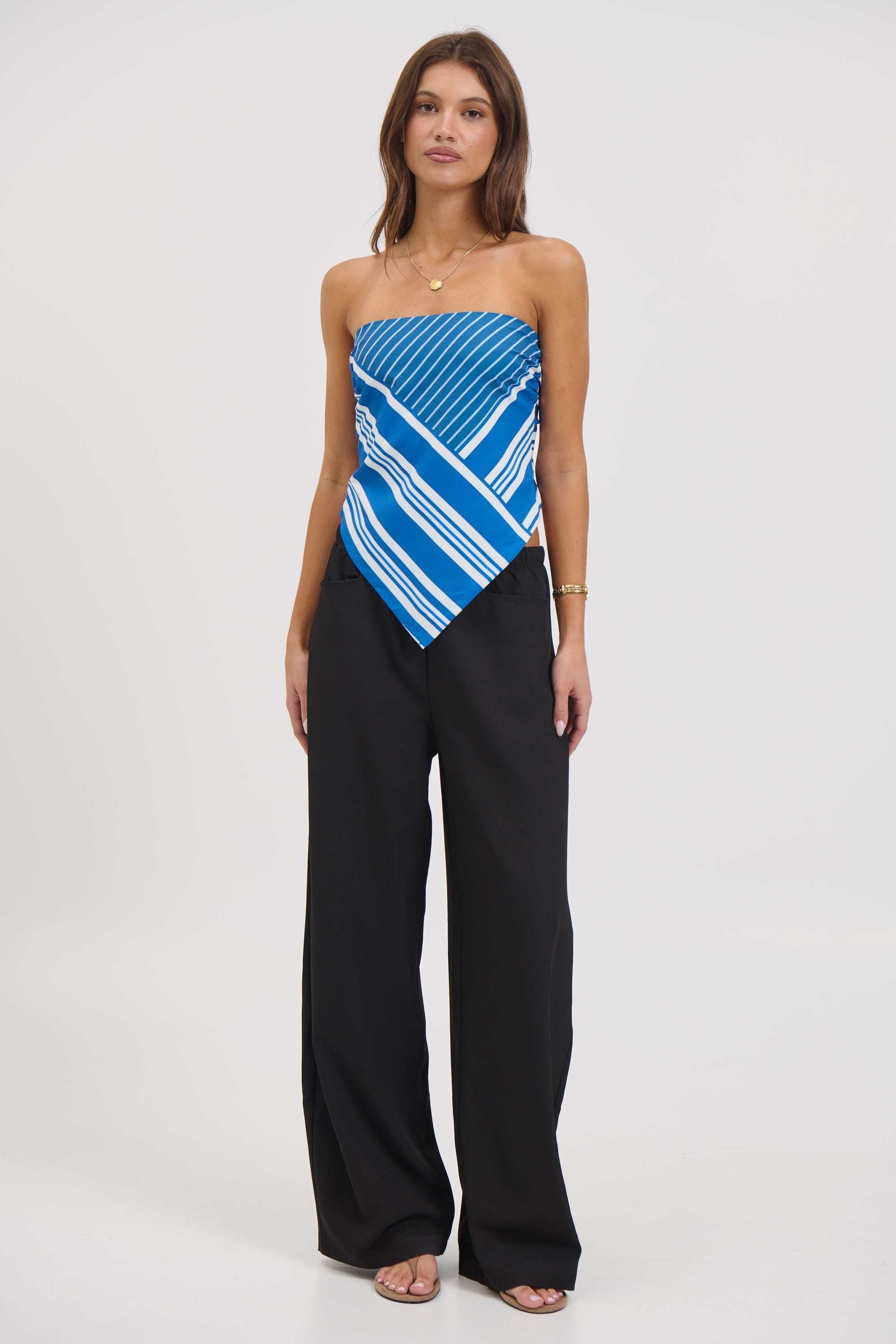 Kane Scarf Top Blue