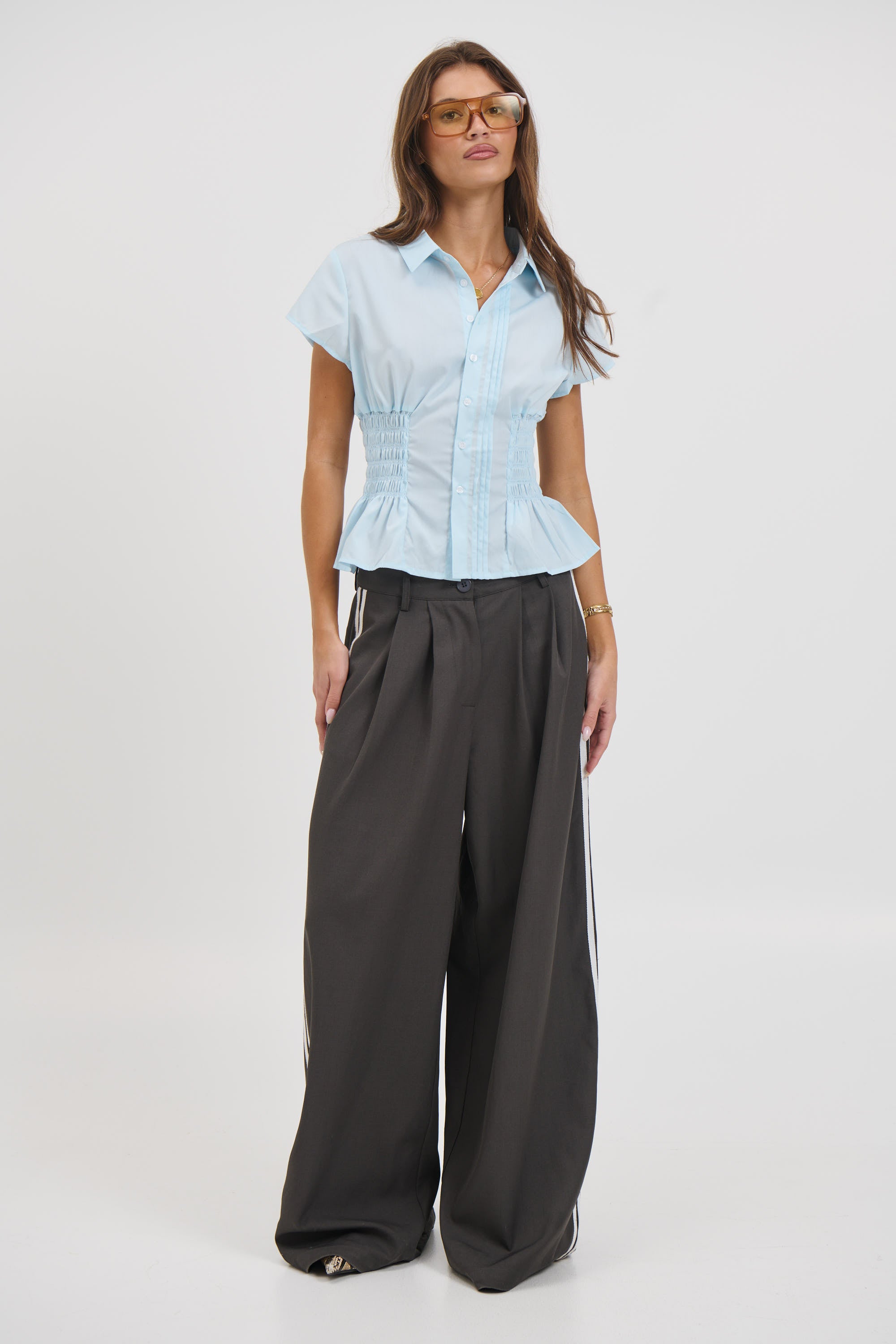 Bianca Short Sleeve Shirt Sky