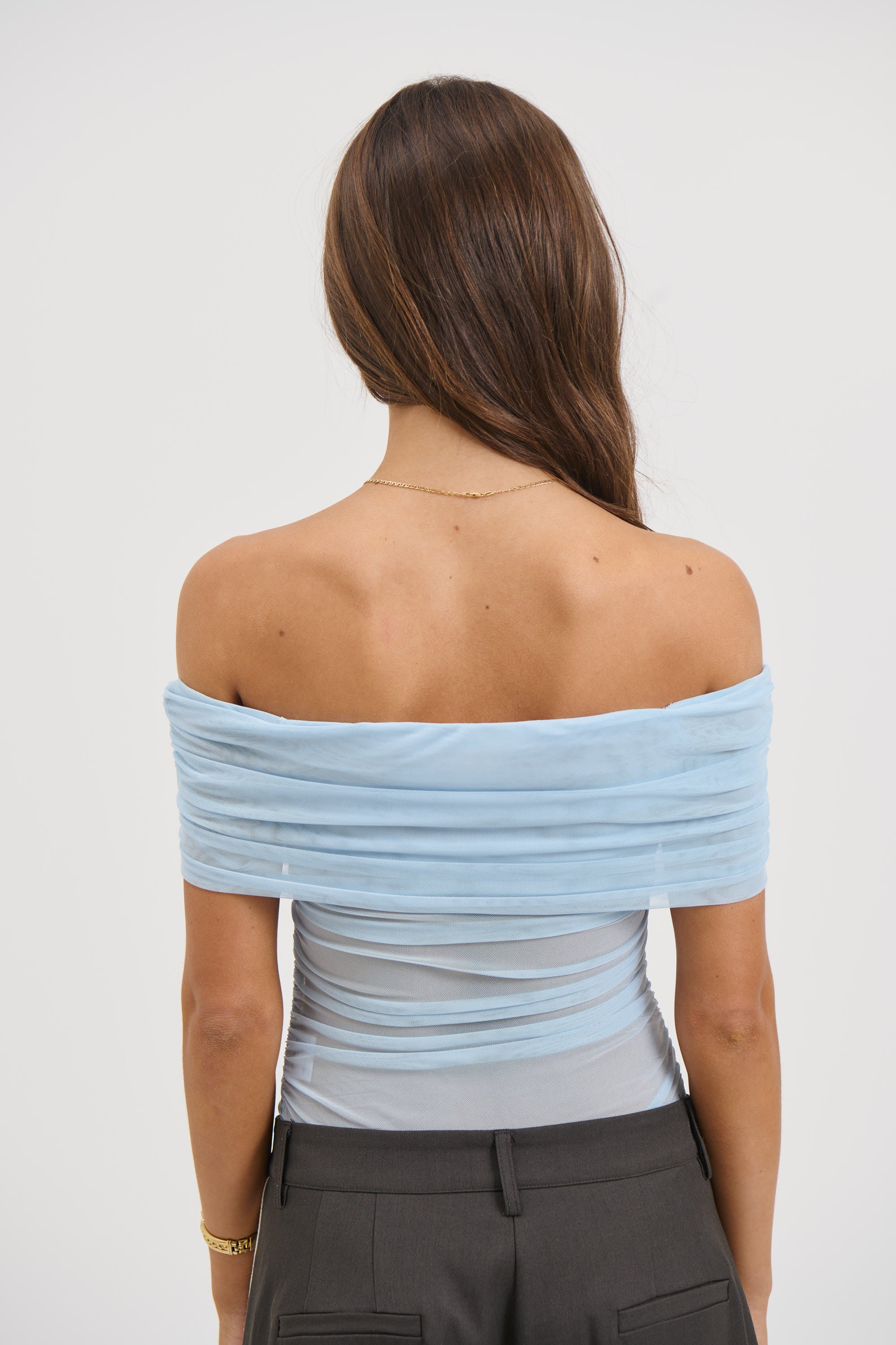 Penny Mesh Bodysuit Sky