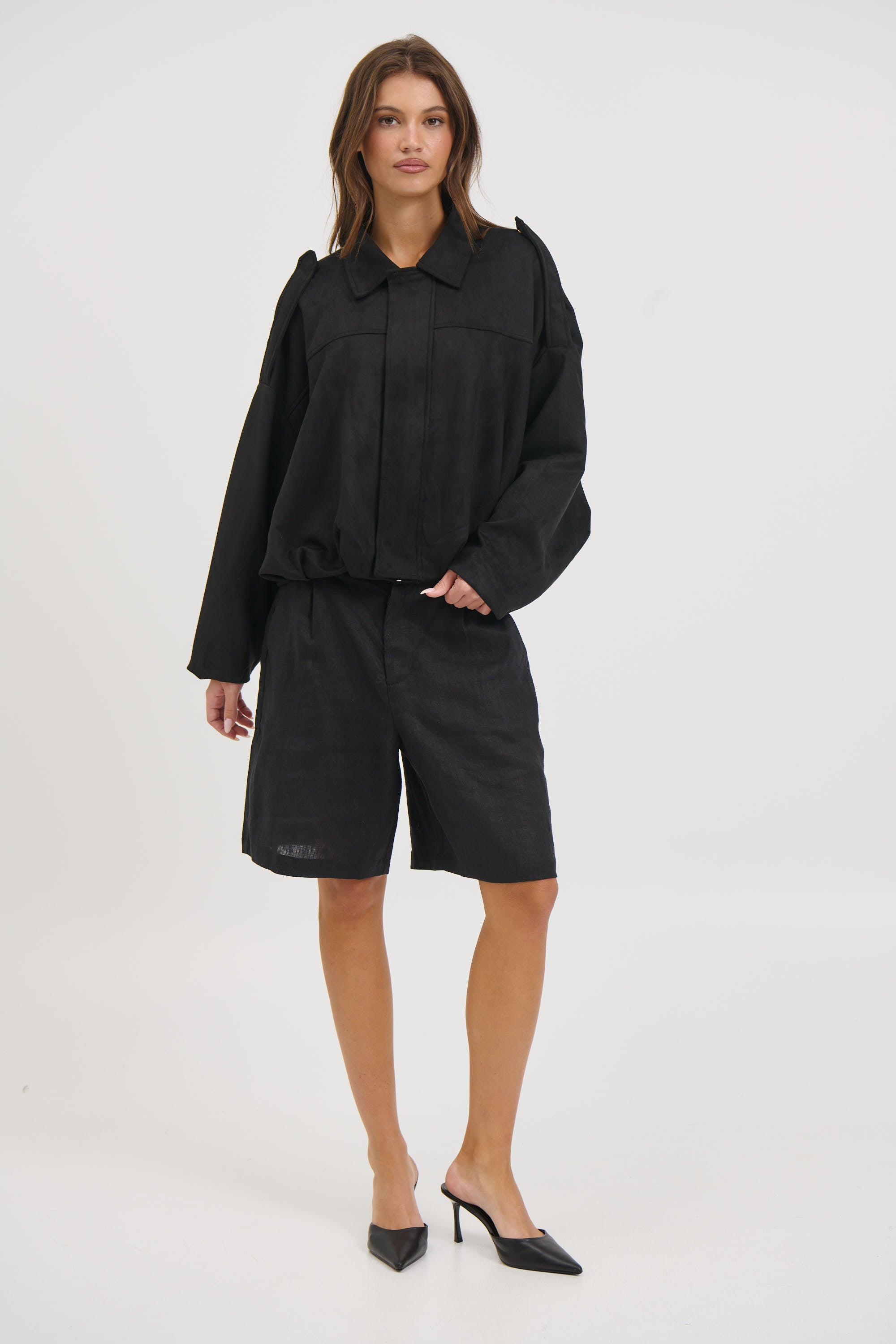Harmony Suede Jacket Black