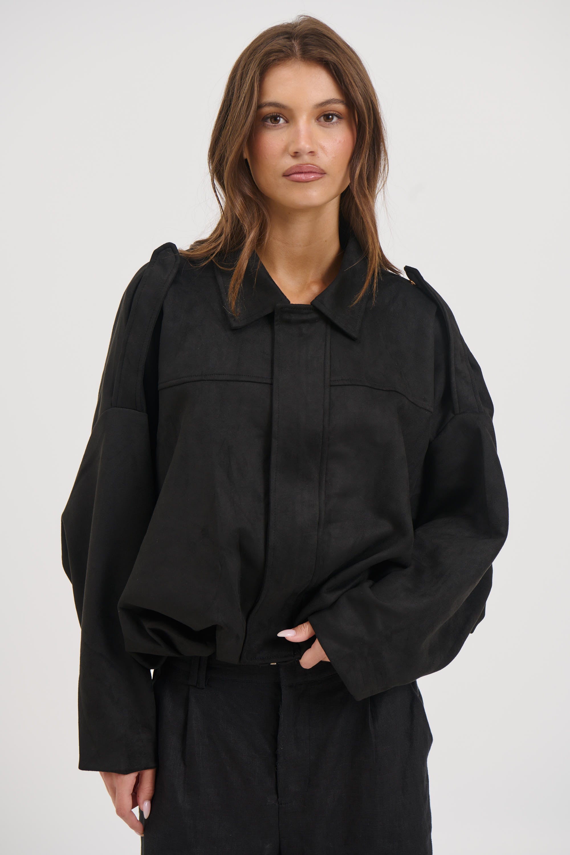 Harmony Suede Jacket Black