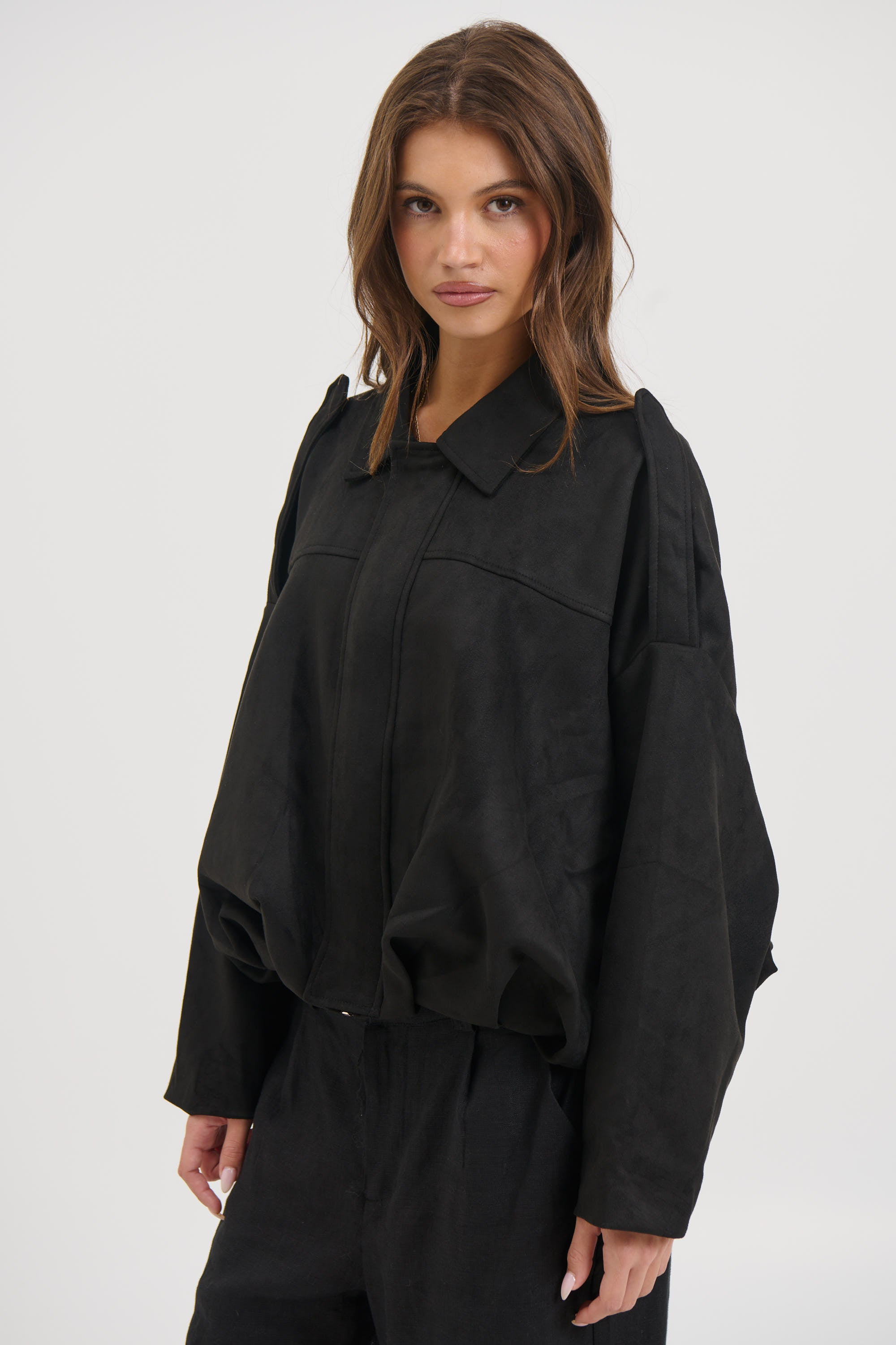Harmony Suede Jacket Black